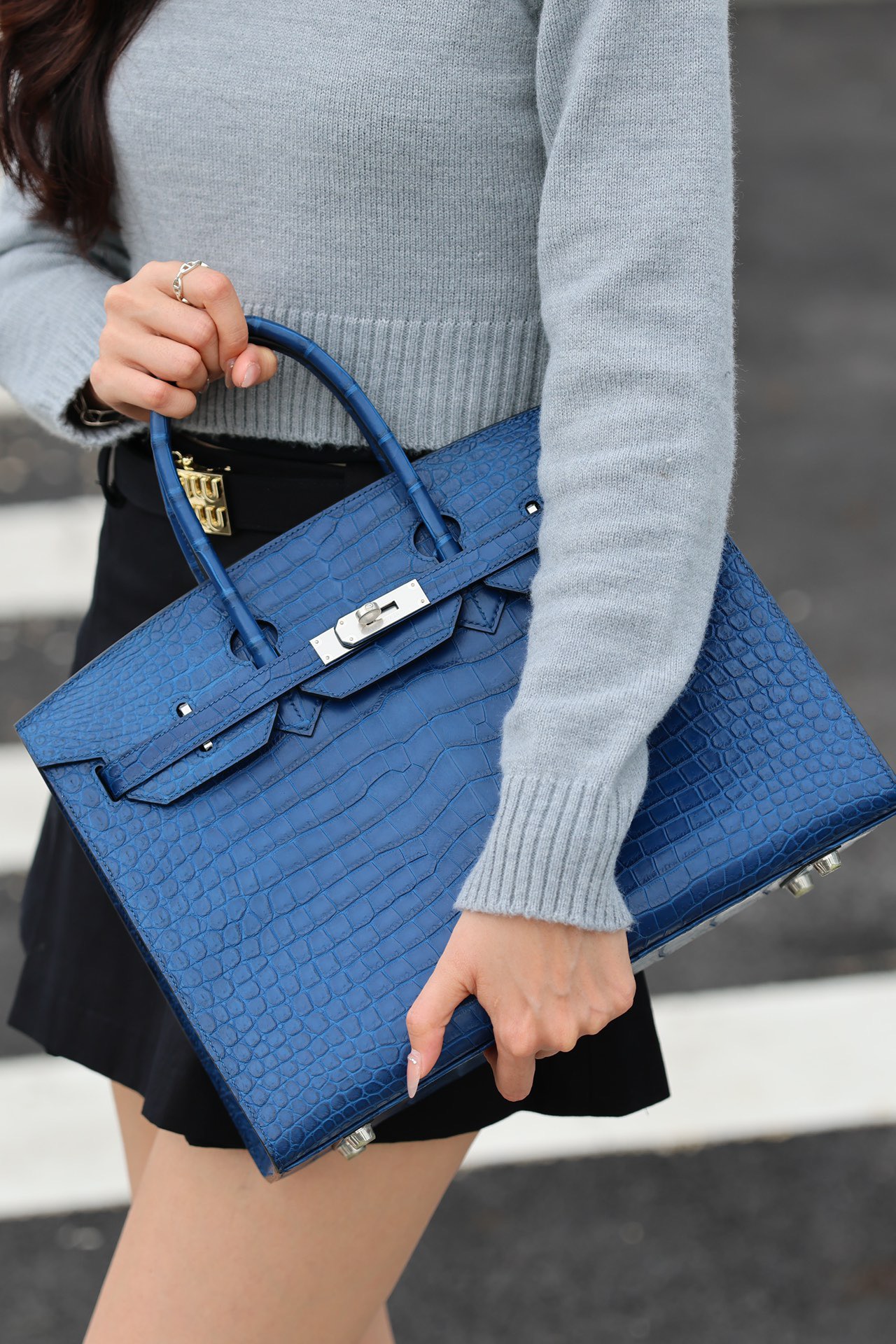 Crocodile skin #V17 Blue Zellige  Birkin 25-35cm