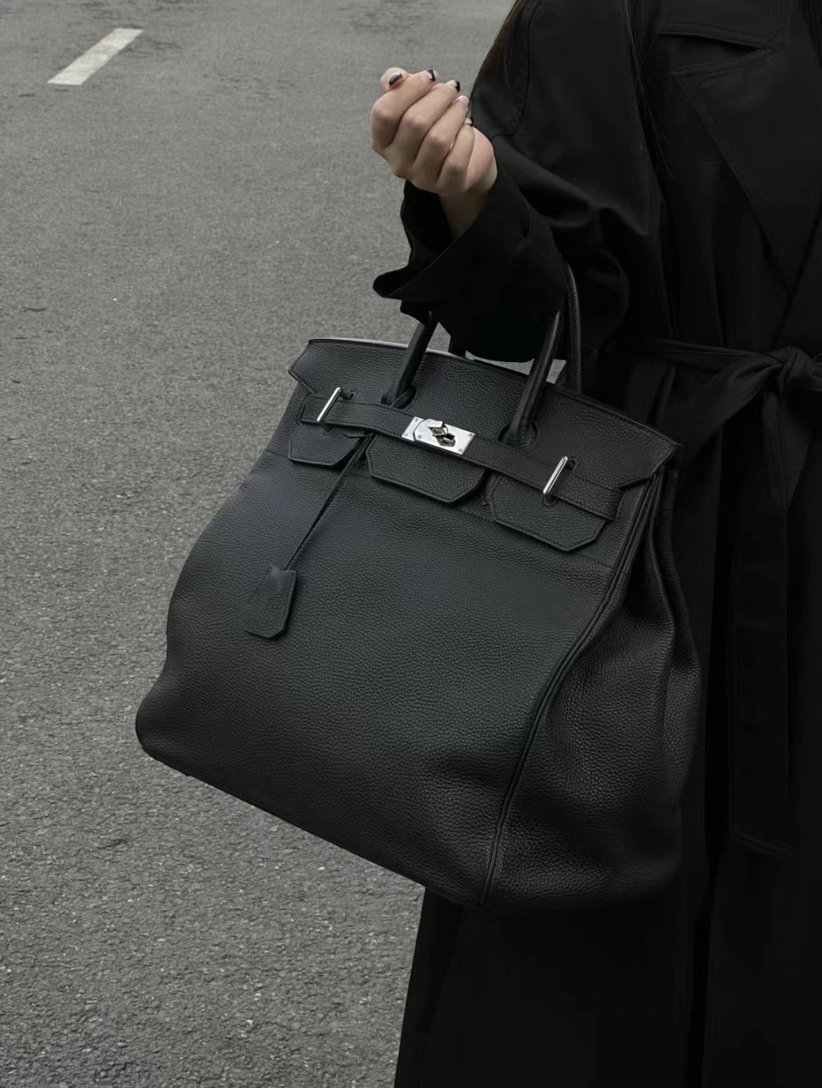 Hermes HAC 50cm black gold buckle