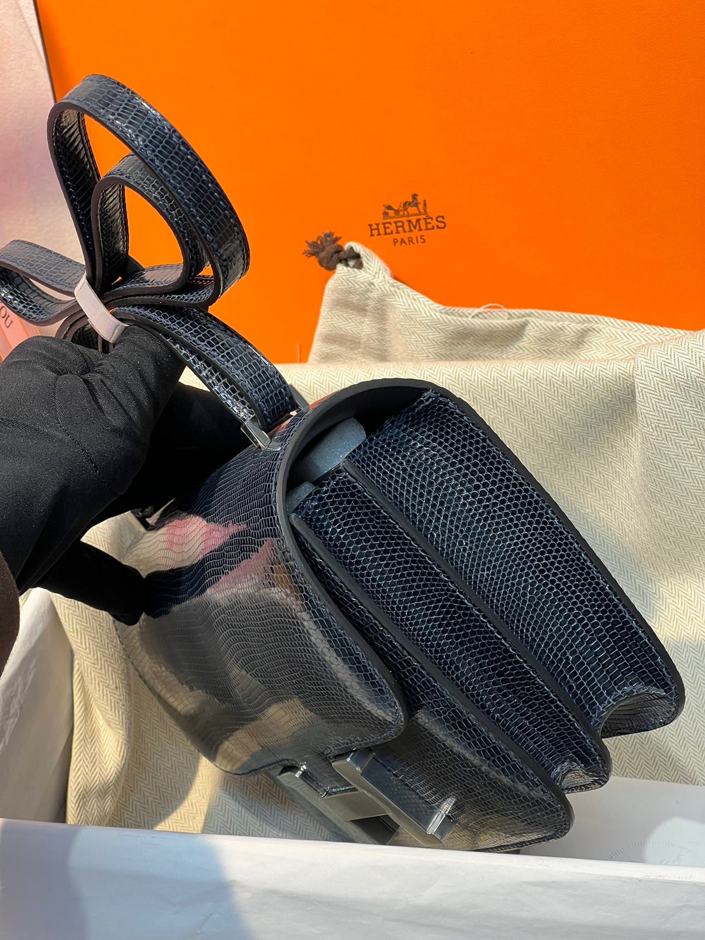 Lizard skin Constance #2Z BleuNuit 19-24cm