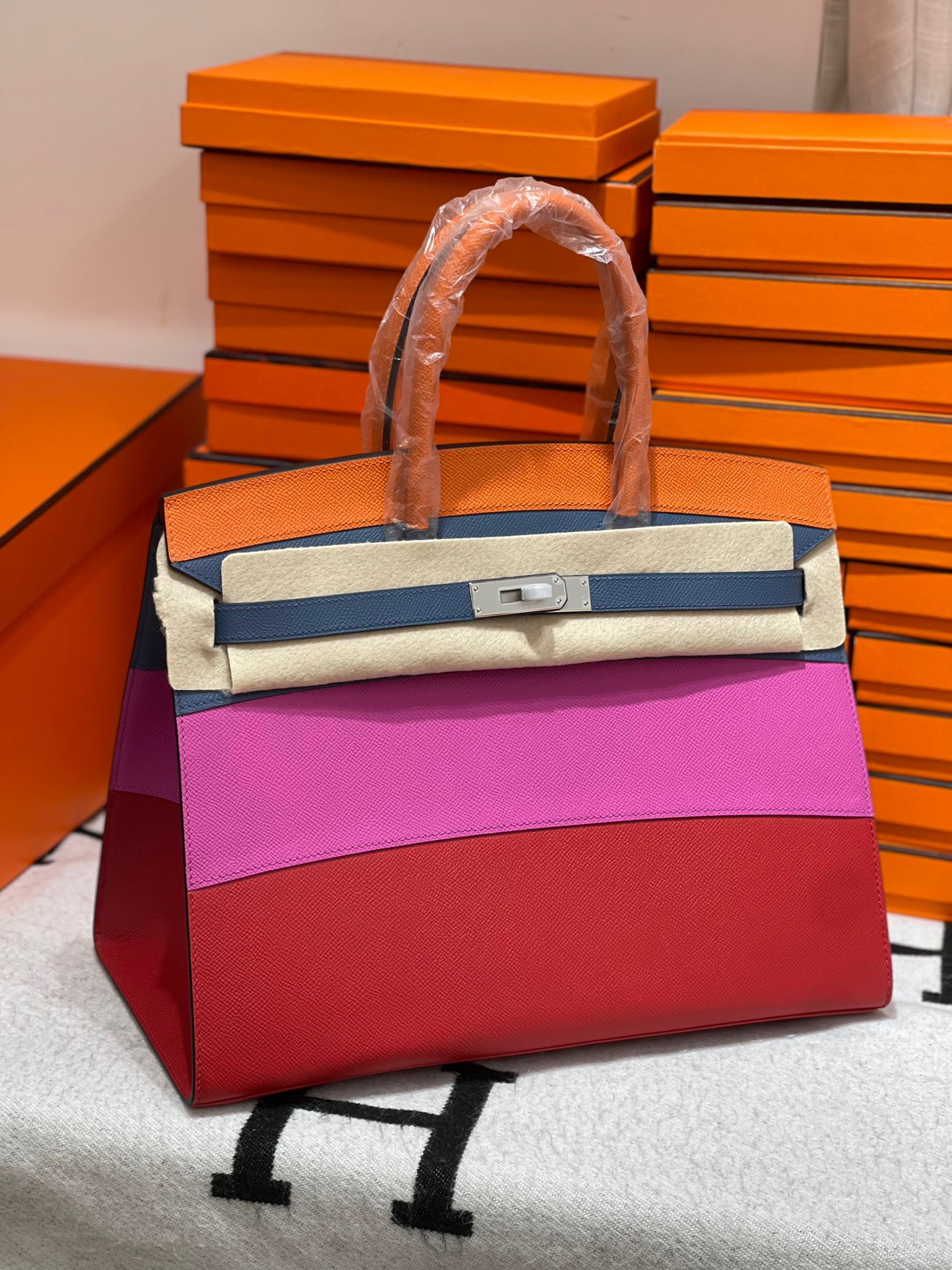Hermes Birkin 35cm espom rainbow