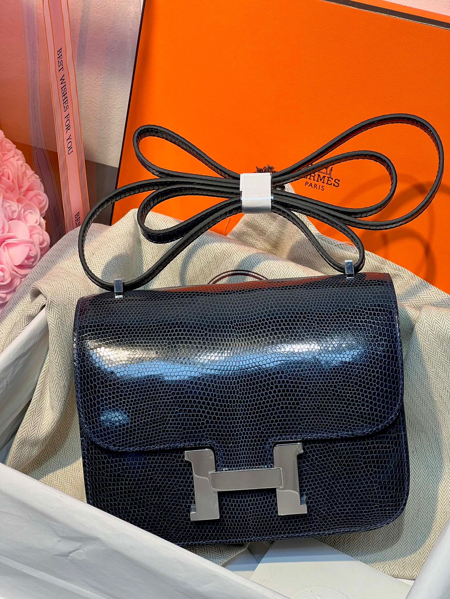 Lizard skin Constance #2Z BleuNuit 19-24cm