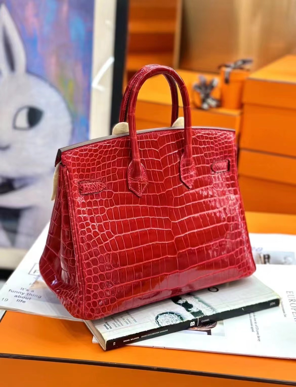 Crocodile skin #95 Braise Birkin 25-30cm