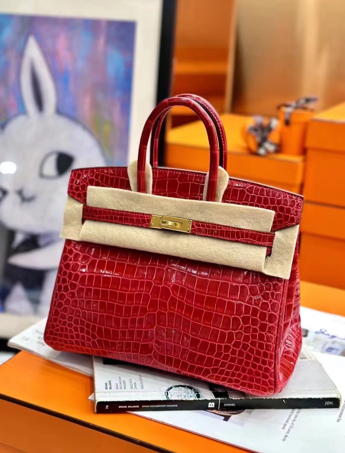 Crocodile skin #95 Braise Birkin 25-30cm