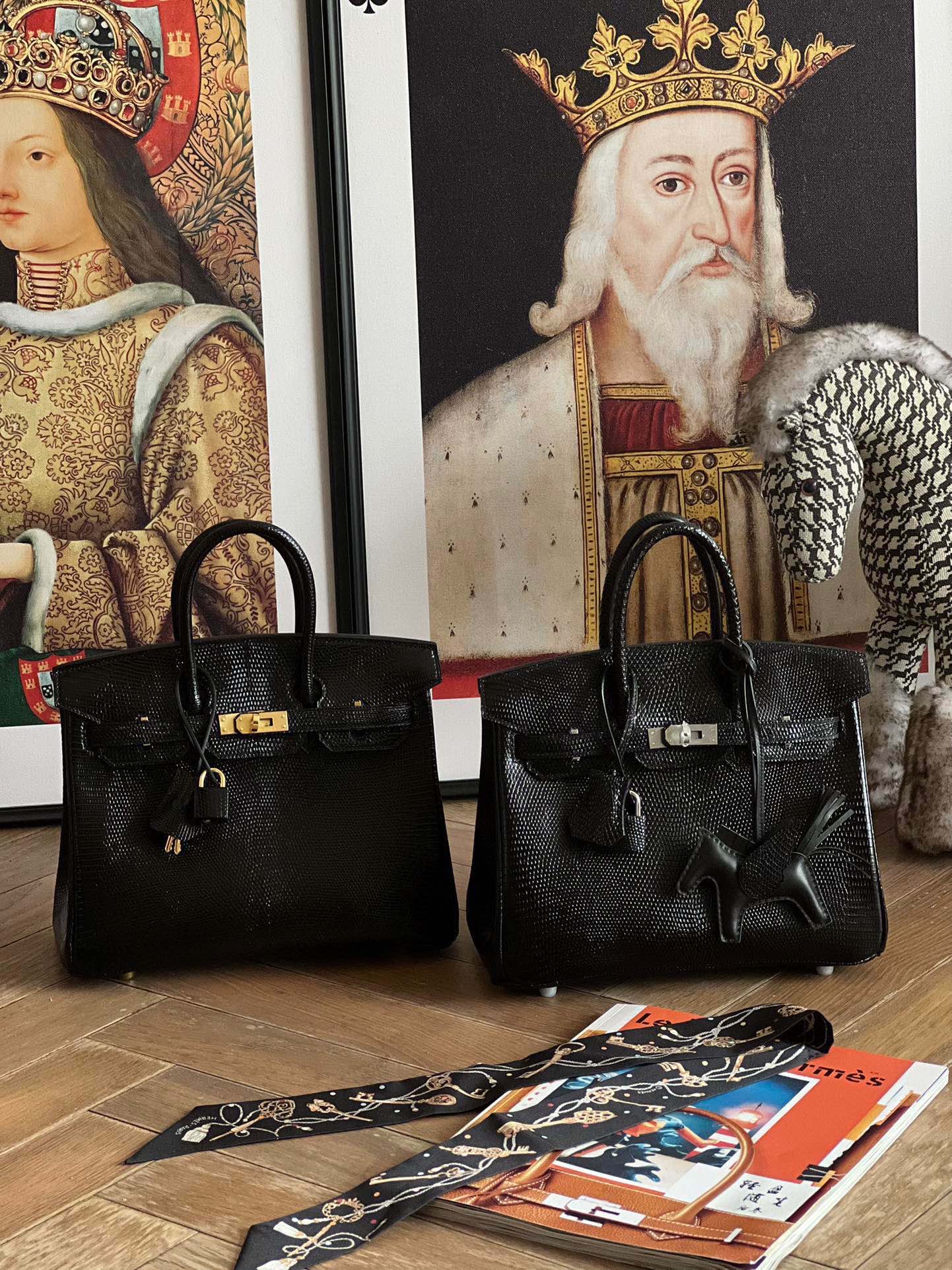 Lizard skin #89 Noir 25-30cm