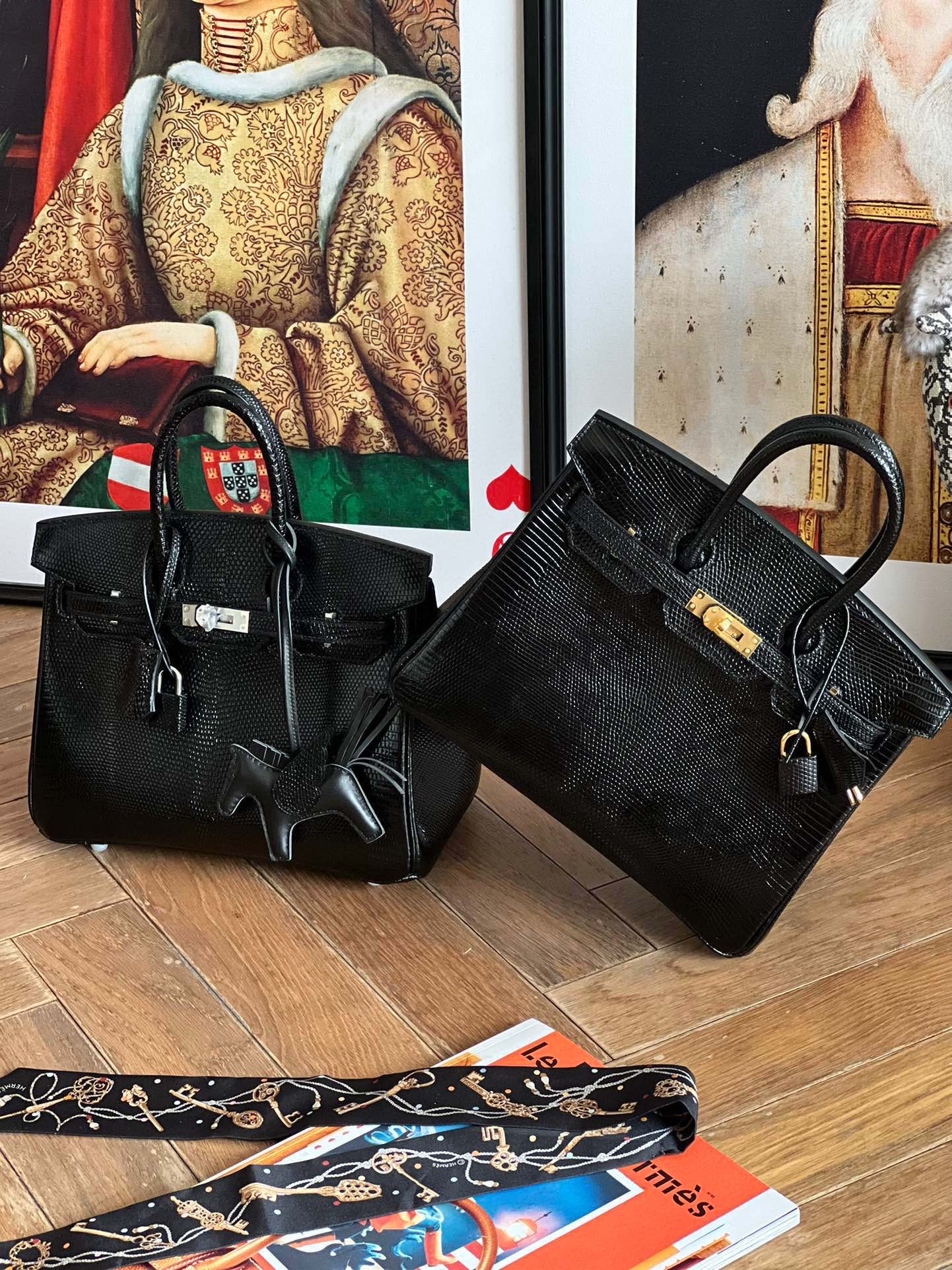 Lizard skin #89 Noir 25-30cm