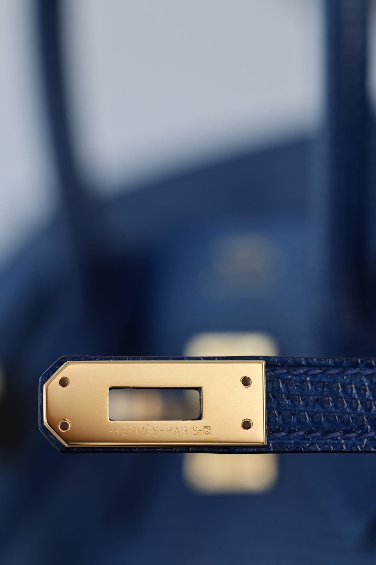 Lizard skin #73 Blue Sapphire  Birkin 25-30cm