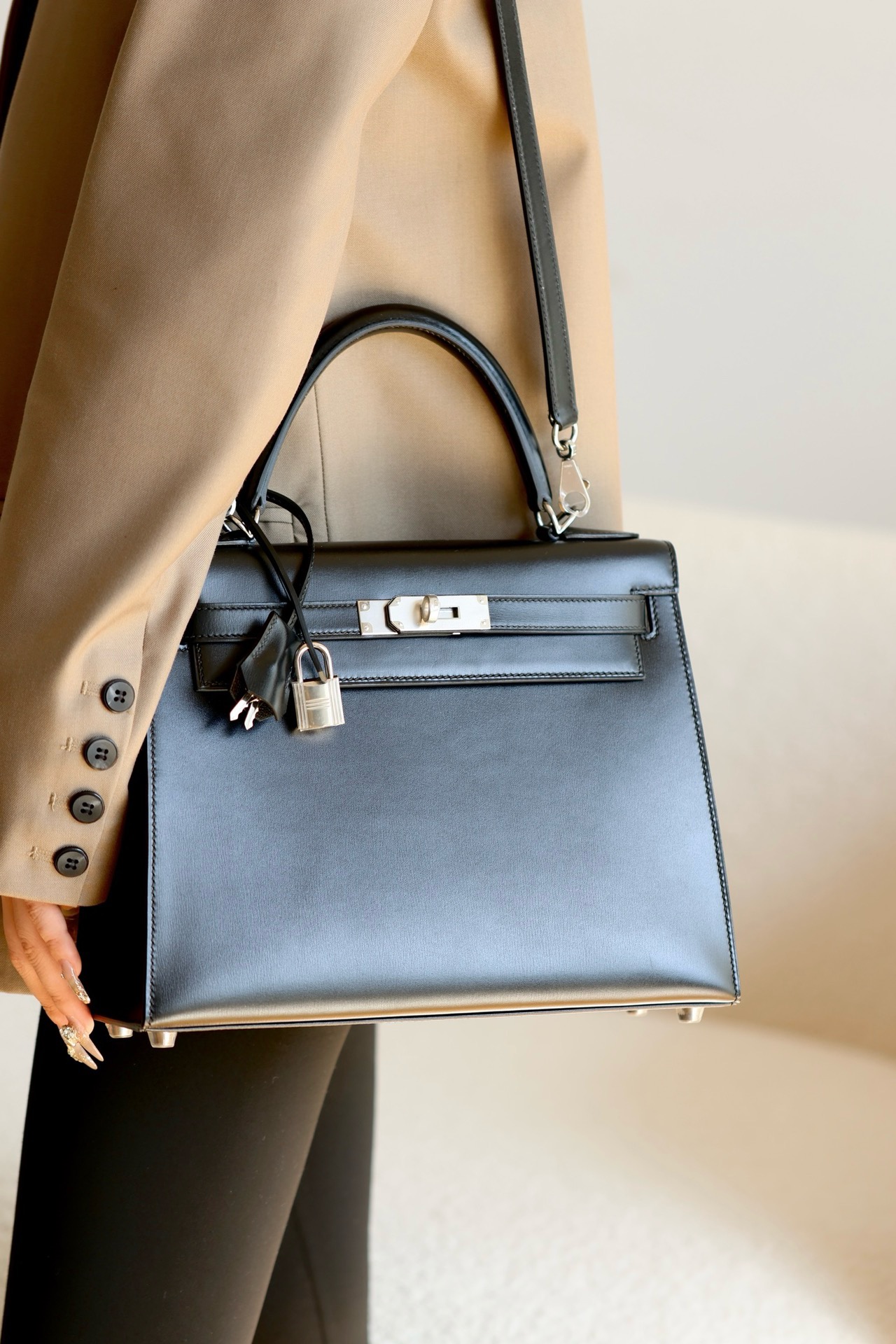 Hermes Kelly #89 Nolr 25-28cm BOX Selier