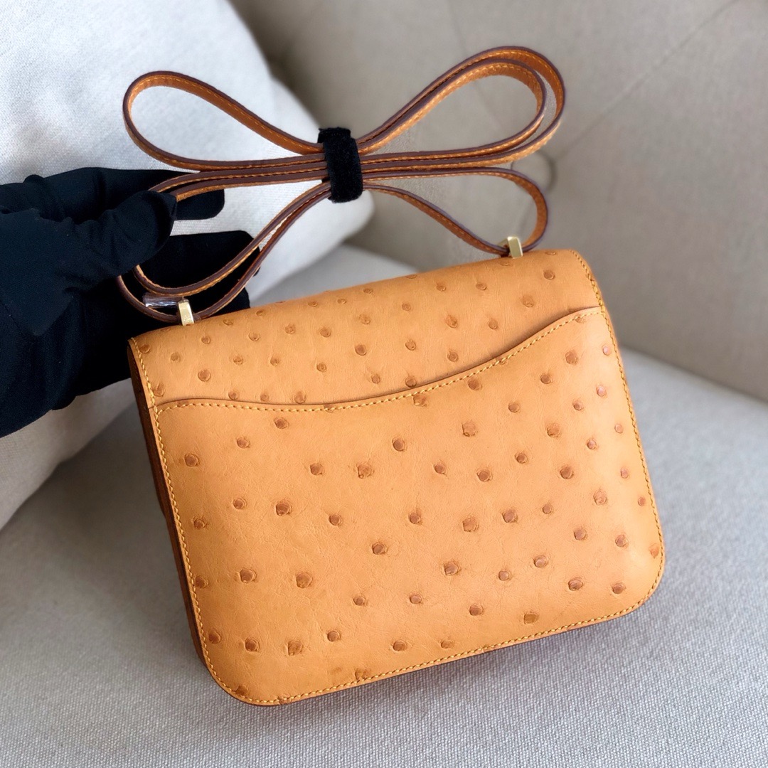 Hermes Constance #93 Orange  Ostrich