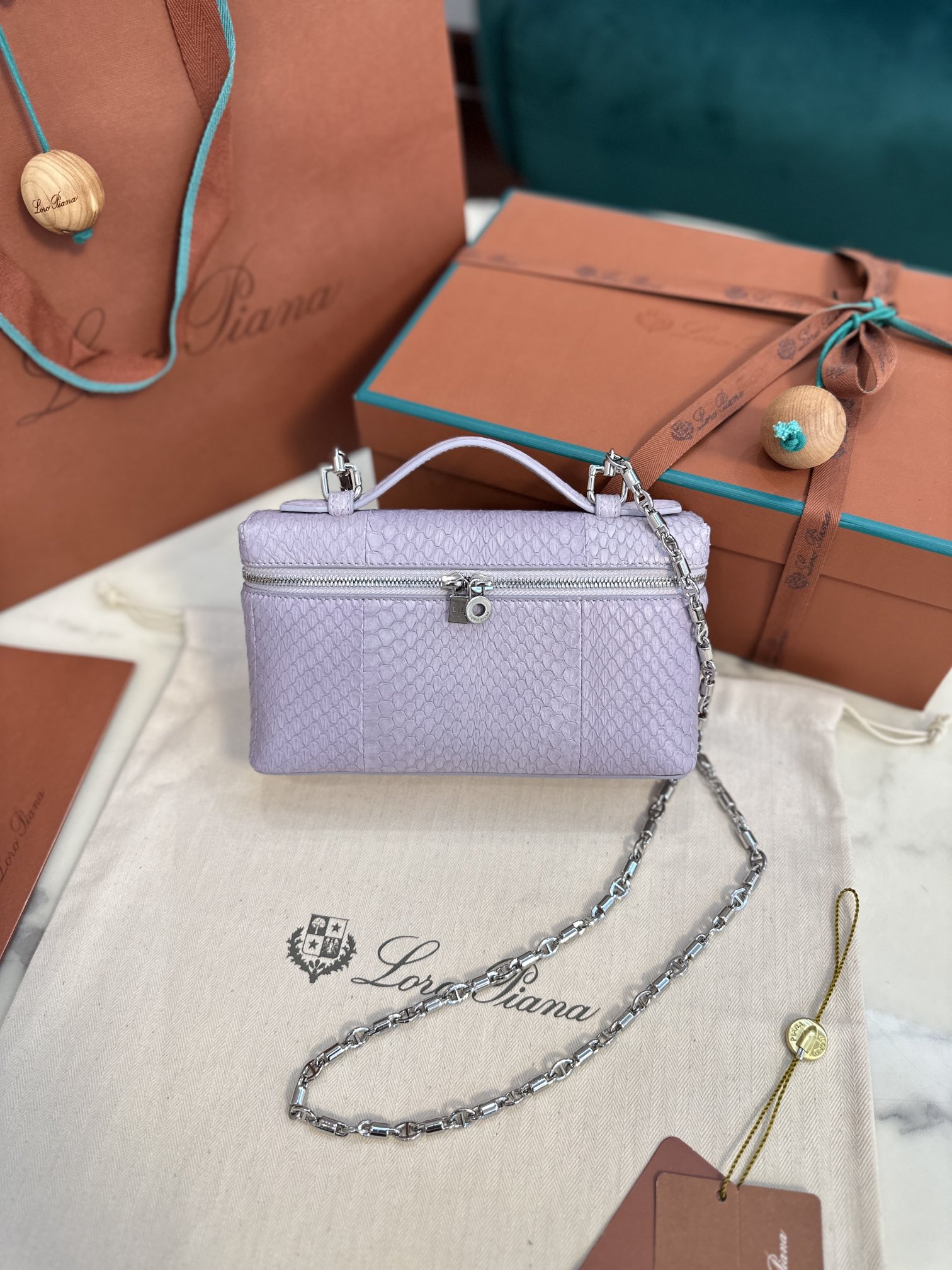 Loro Piana Extra pocket 19 snakeskin