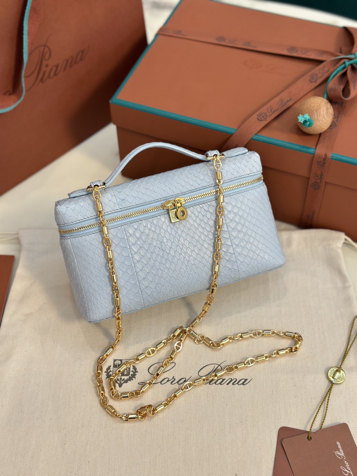 Loro Piana Extra pocket 19 snakeskin