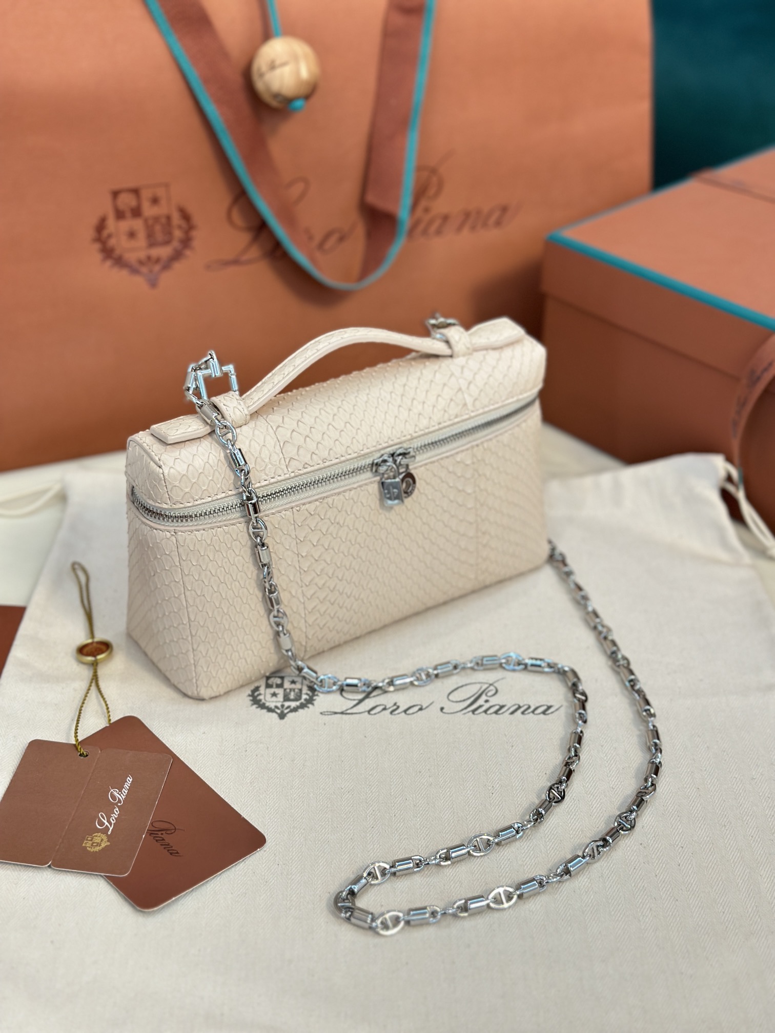 Loro Piana Extra pocket 19 snakeskin