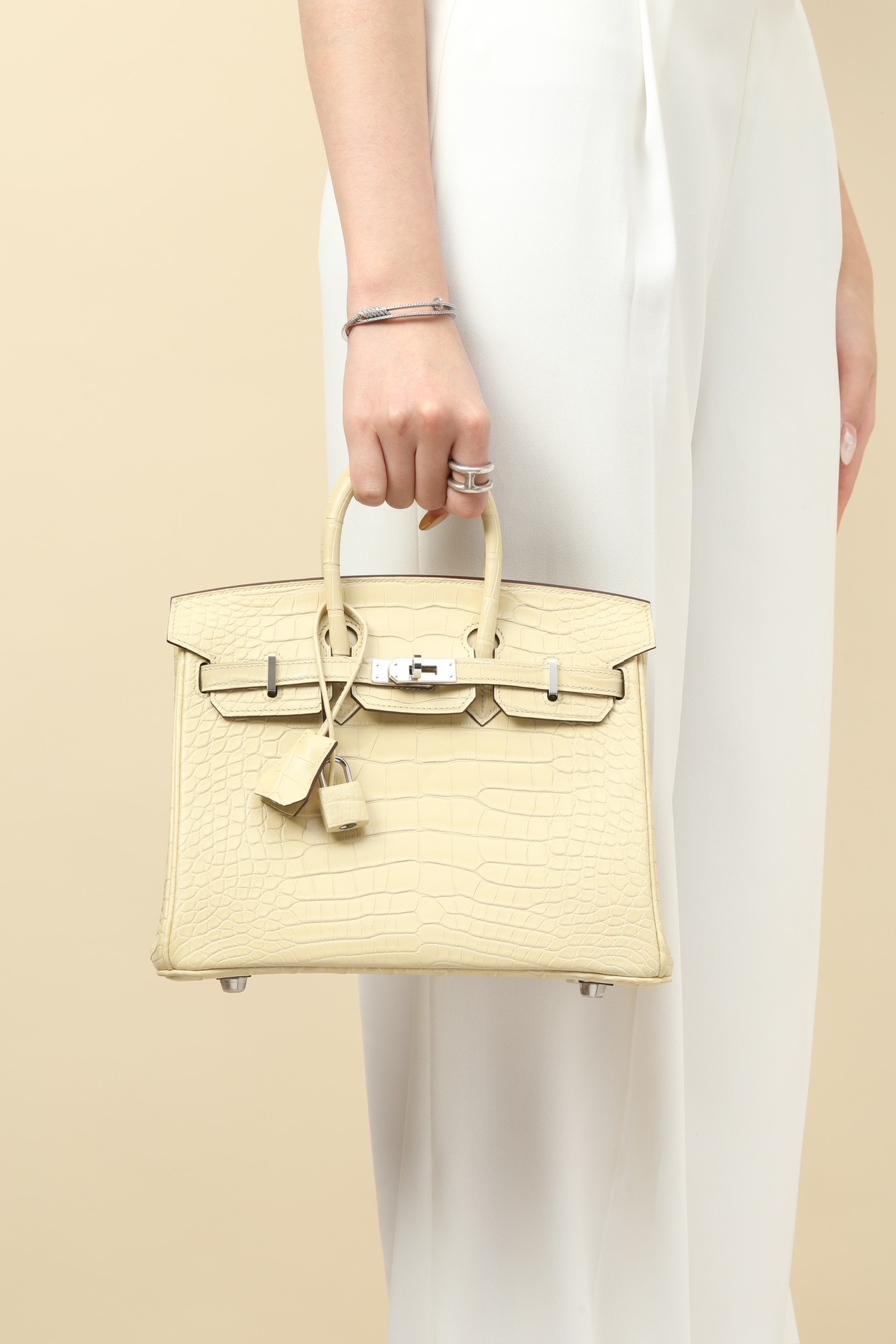 Crocodile leather #Y1 Vanilla Birkin 25-30cm