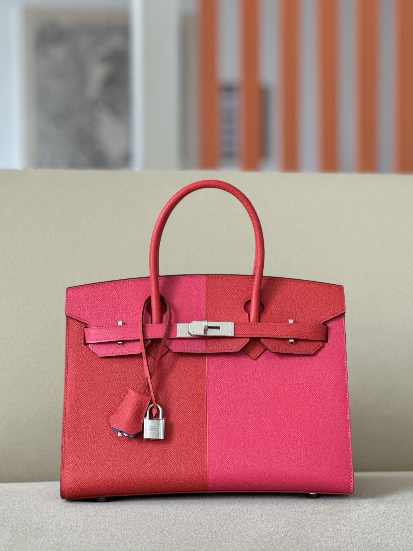 Hermes Birkin  Color blocking 25-35cm Espom