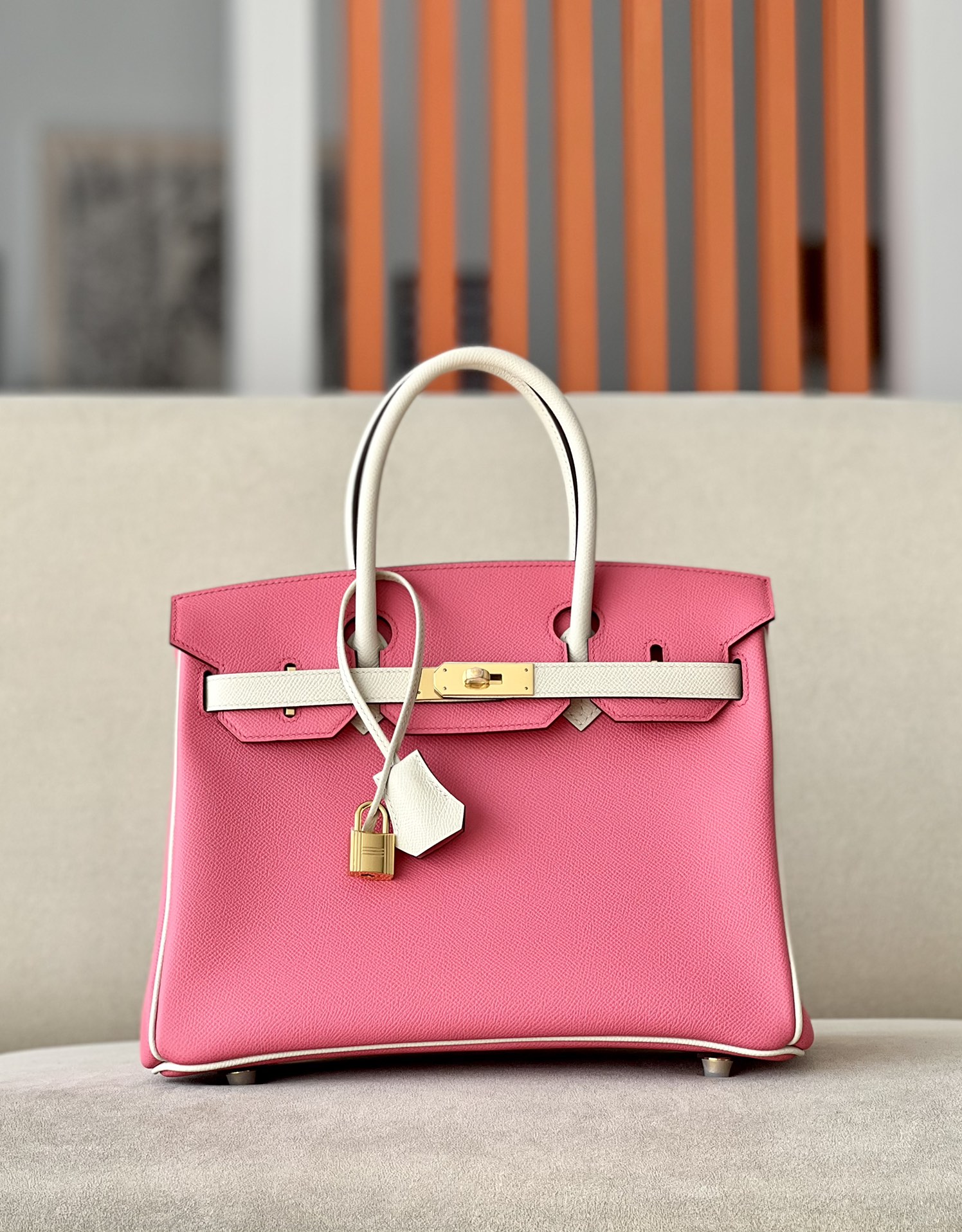 Hermes Birkin  Color blocking 25-35cm Espom