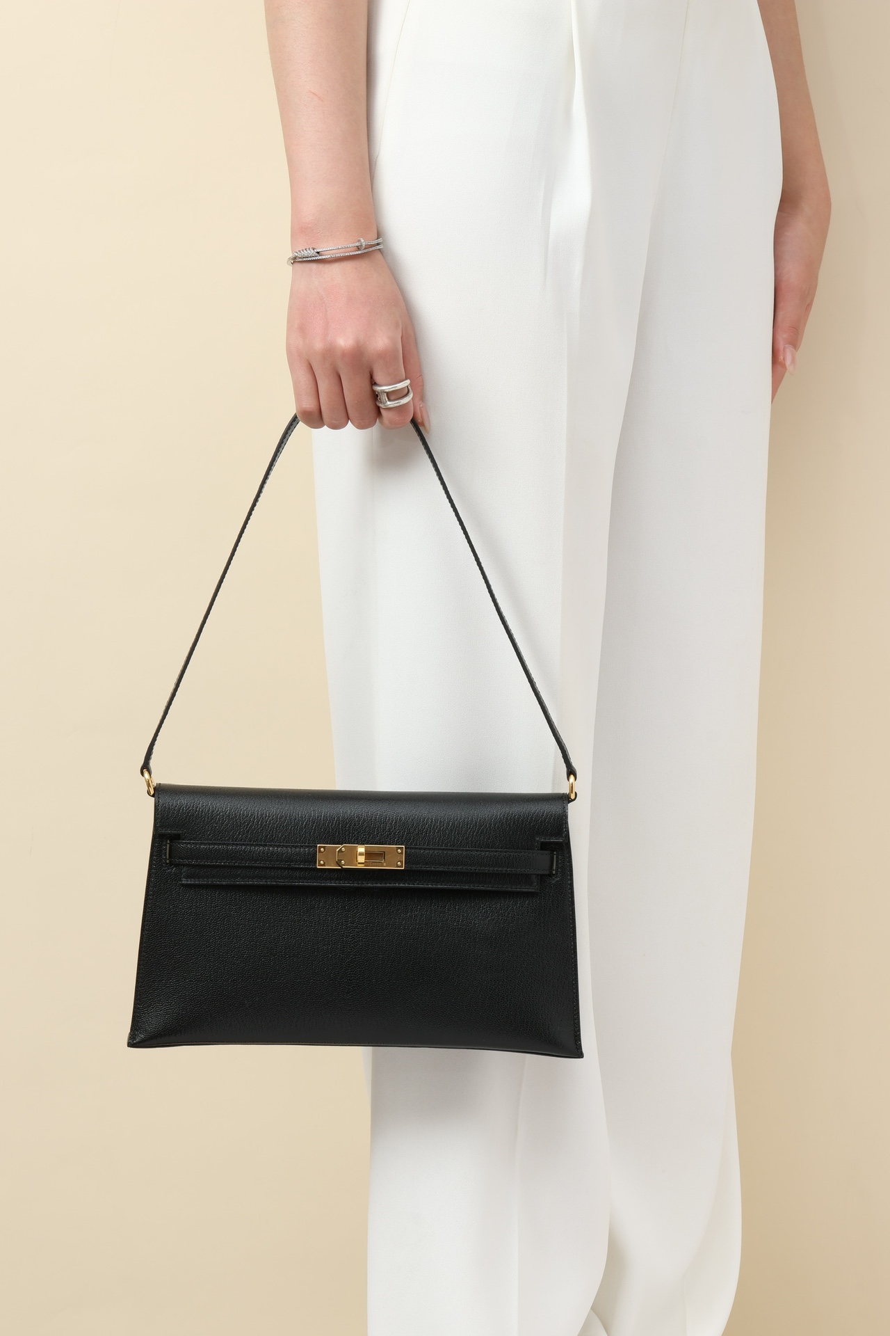 Hermes Kell#89 Nolr 27cm Goatskin