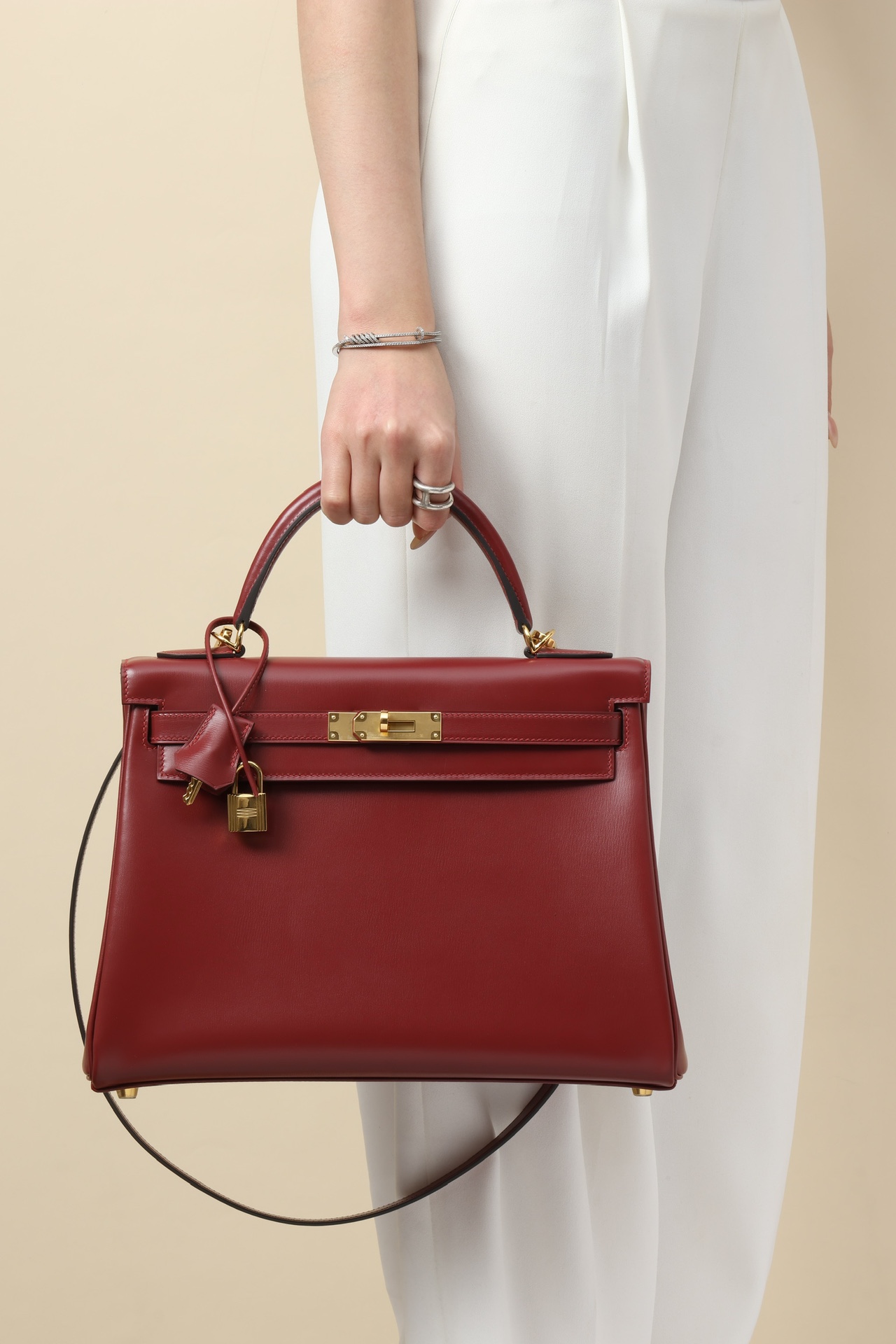 Hermes Kelly #55 Rouge H 25-28cm BOX