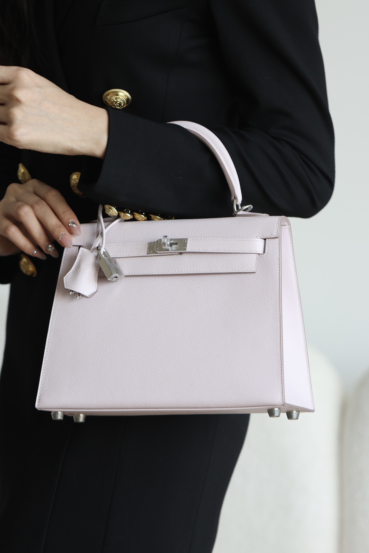 Hermes Kelly #09 Mauve pale 25-28cm Epsom Sellier