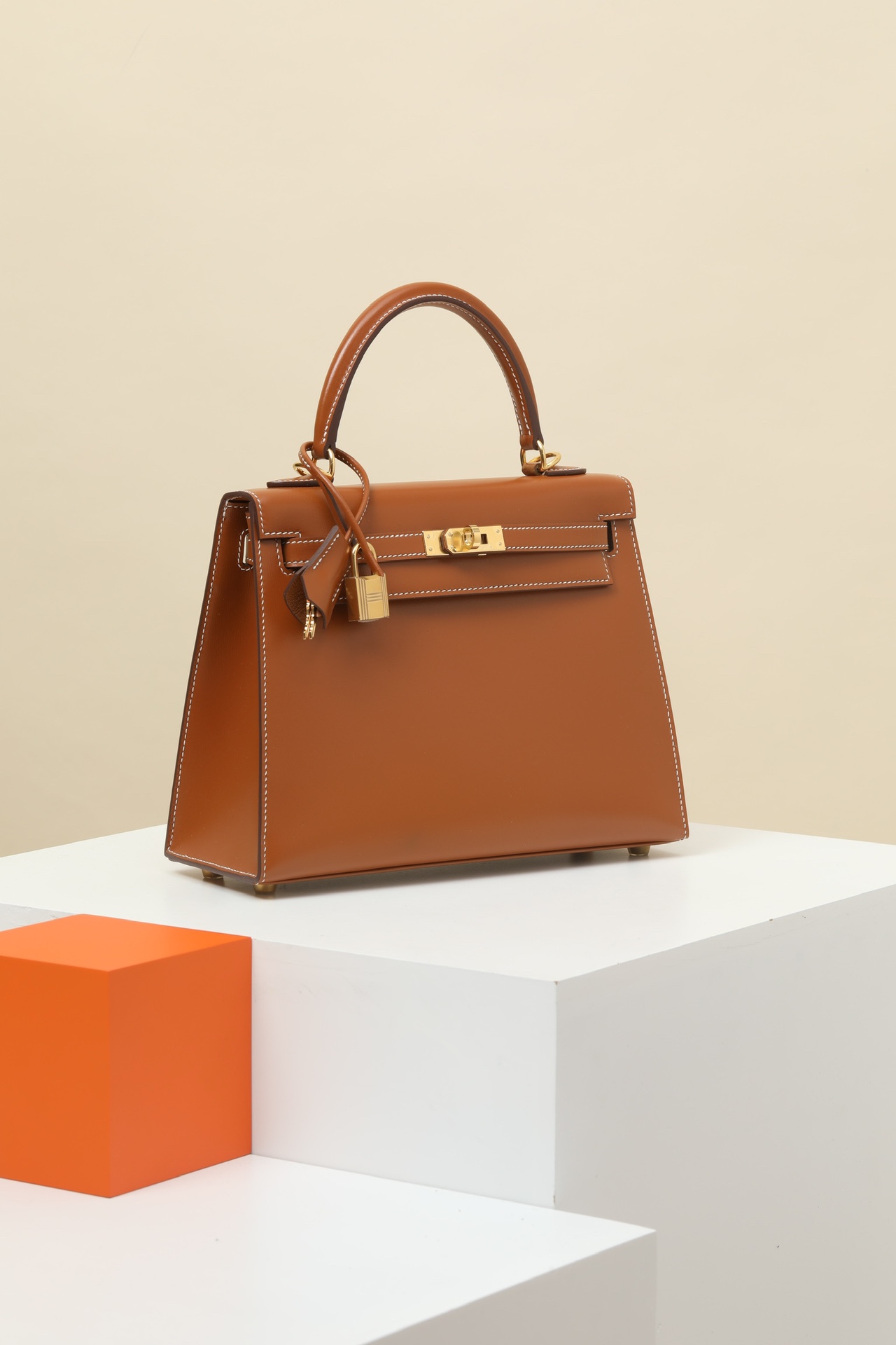 Hermes Kelly #37 Gold 25-28cm BOX Selier