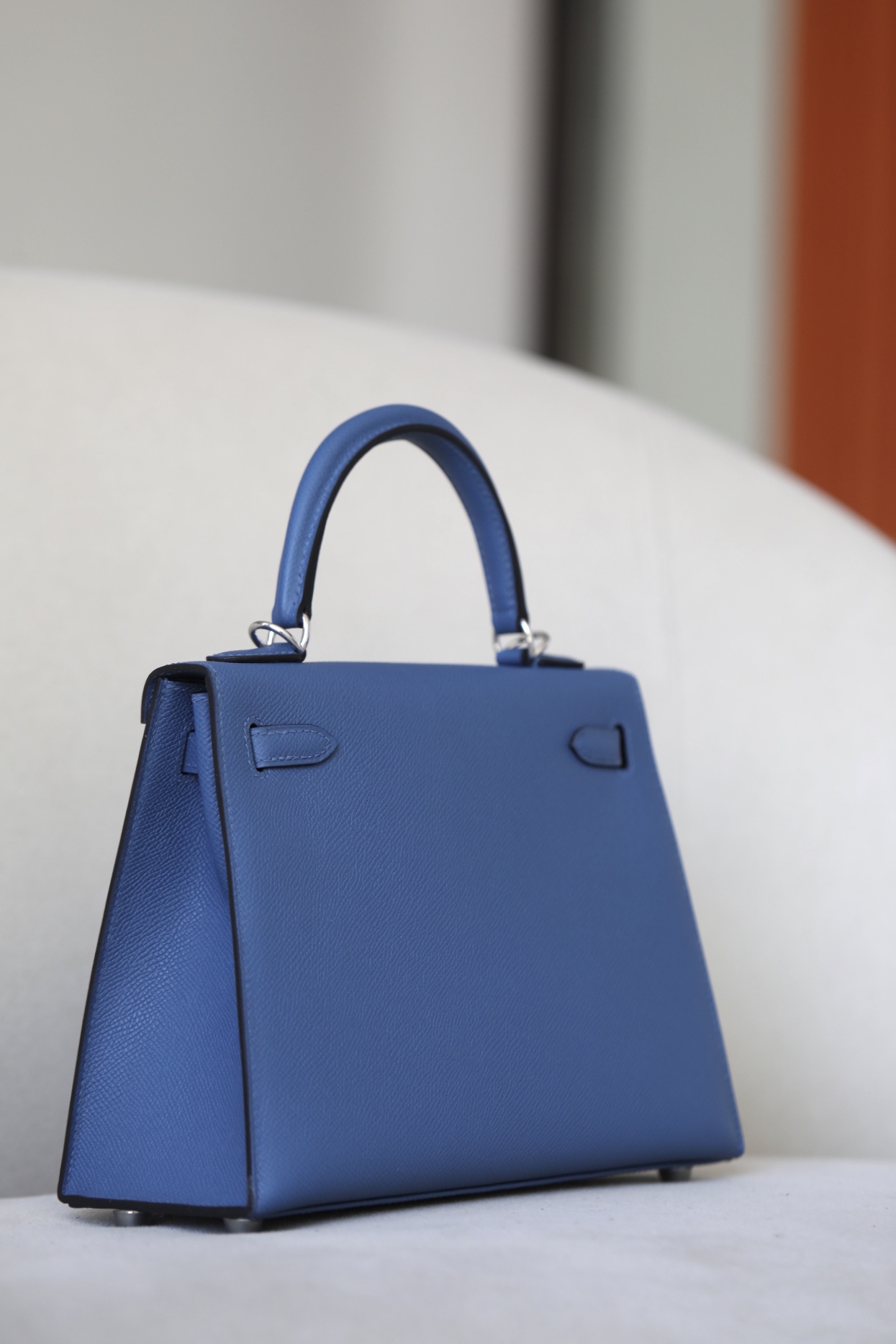 Hermes Kelly #R2 Blue agate 25-28cm Epsom Sellier
