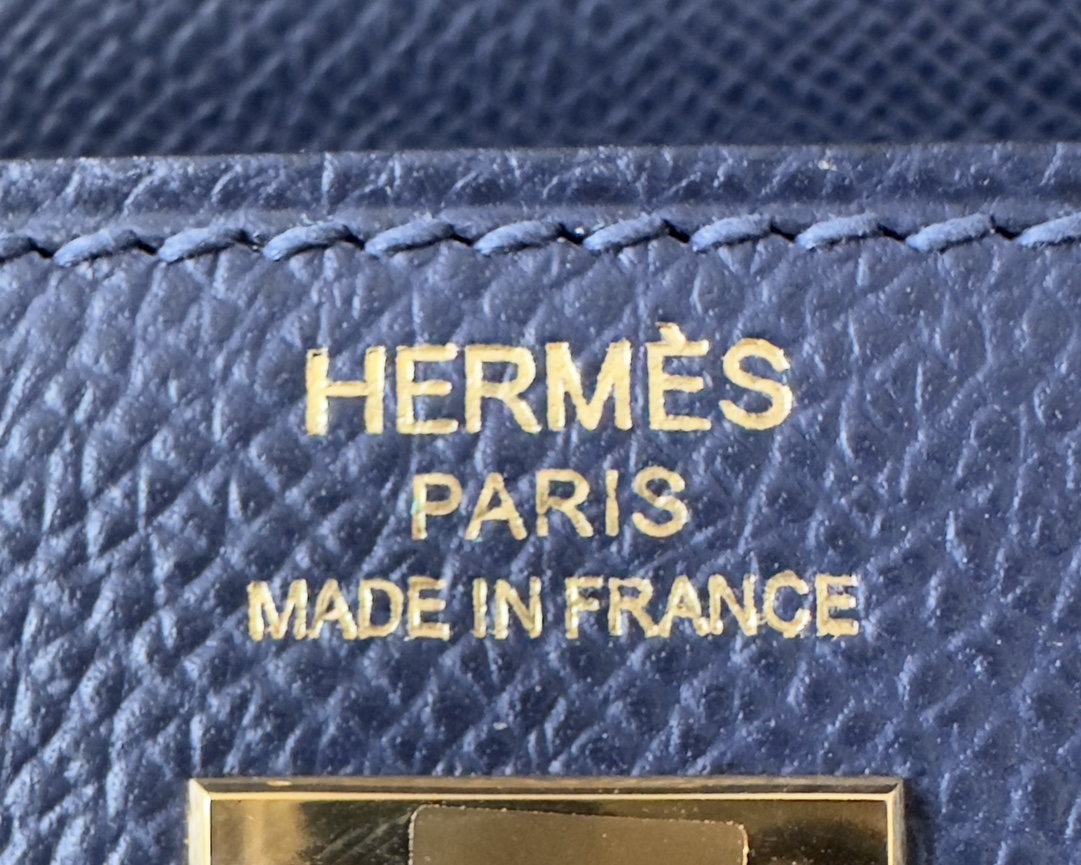 Hermes Kelly #73 Blue Sapphire 25-28cm Epsom Sellier