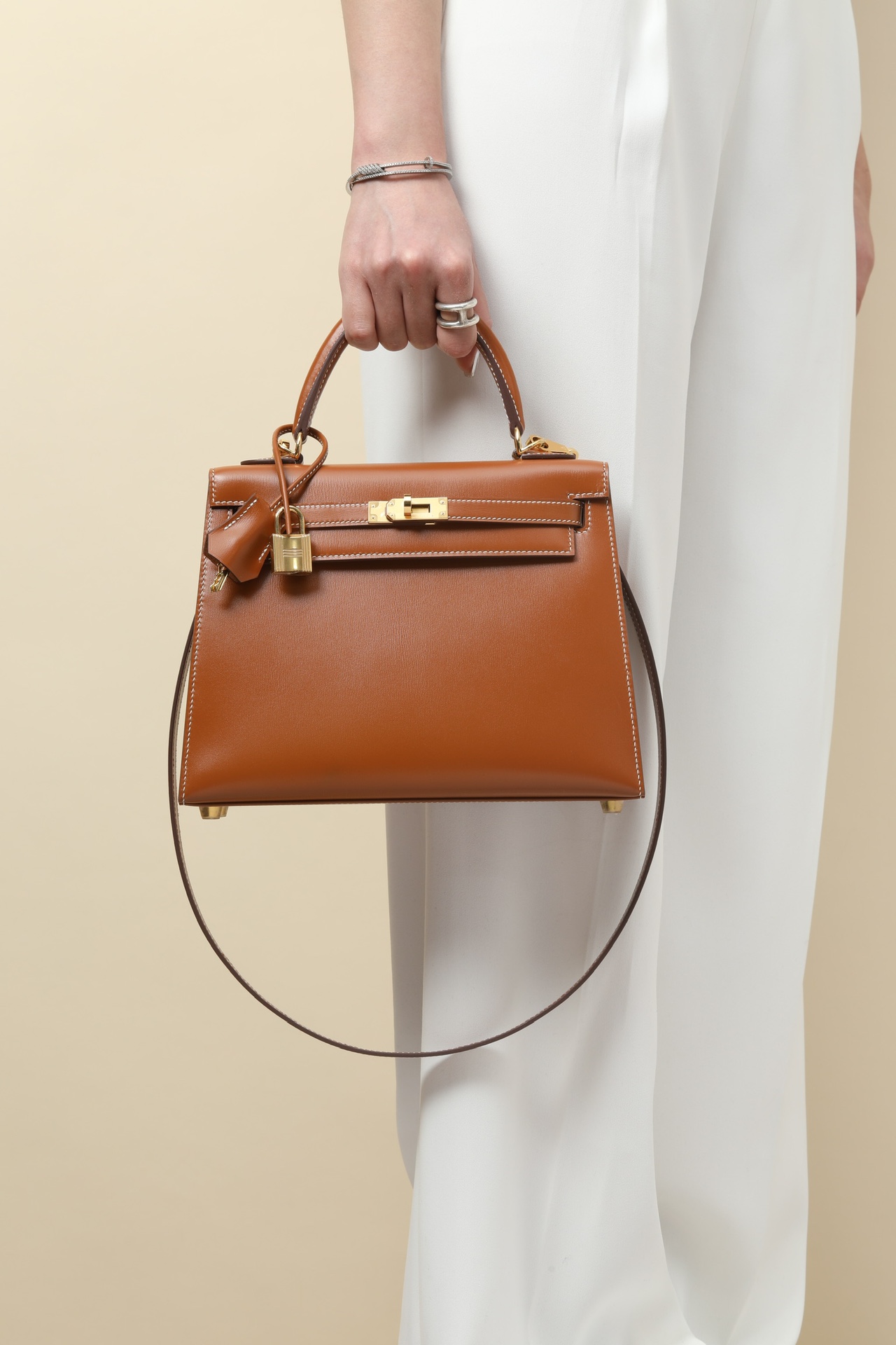 Hermes Kelly #37 Gold 25-28cm BOX Selier