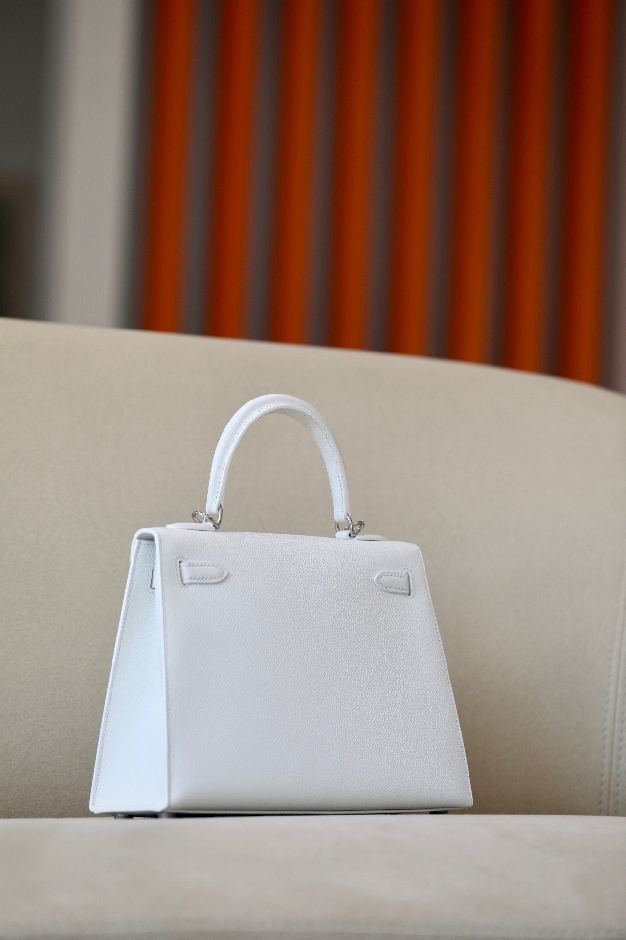 Hermes Kelly #01 Blanc 25-28cm Epsom Sellier