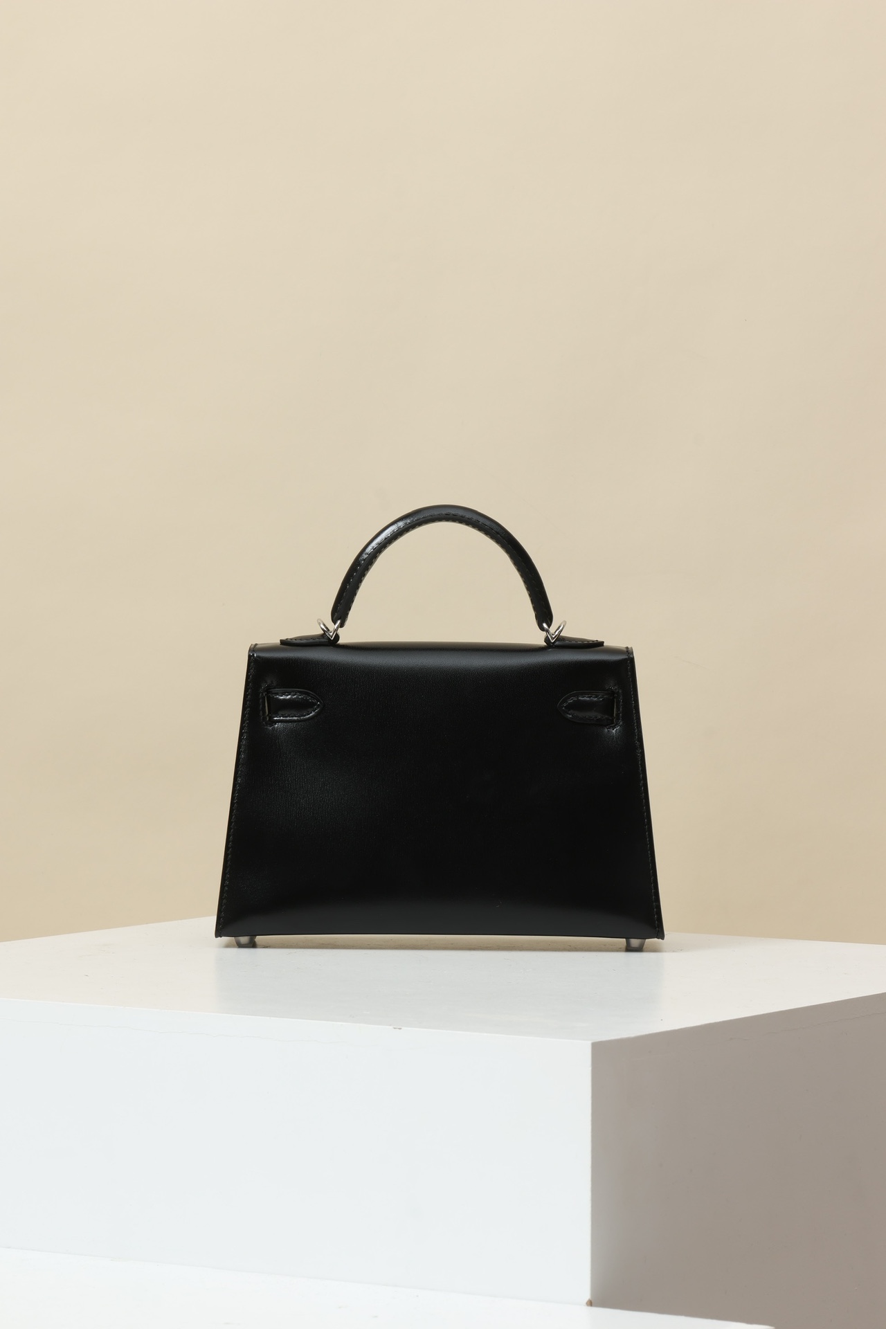 Hermes Tadelakt Kelly #89 Nolr  Cyclamen 25cm