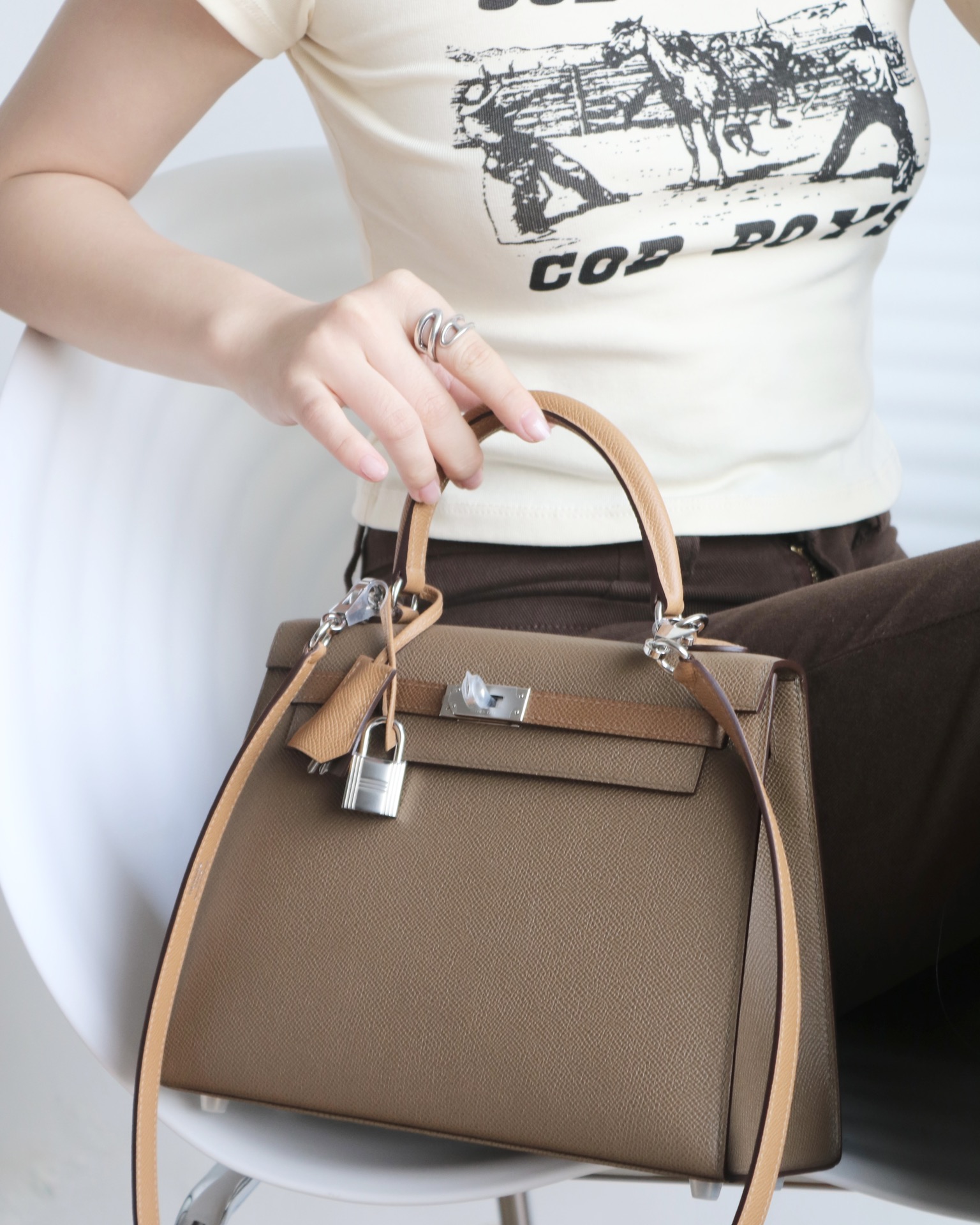 Hermes Kelly Color blocking  25-28cm Epsom Sellier