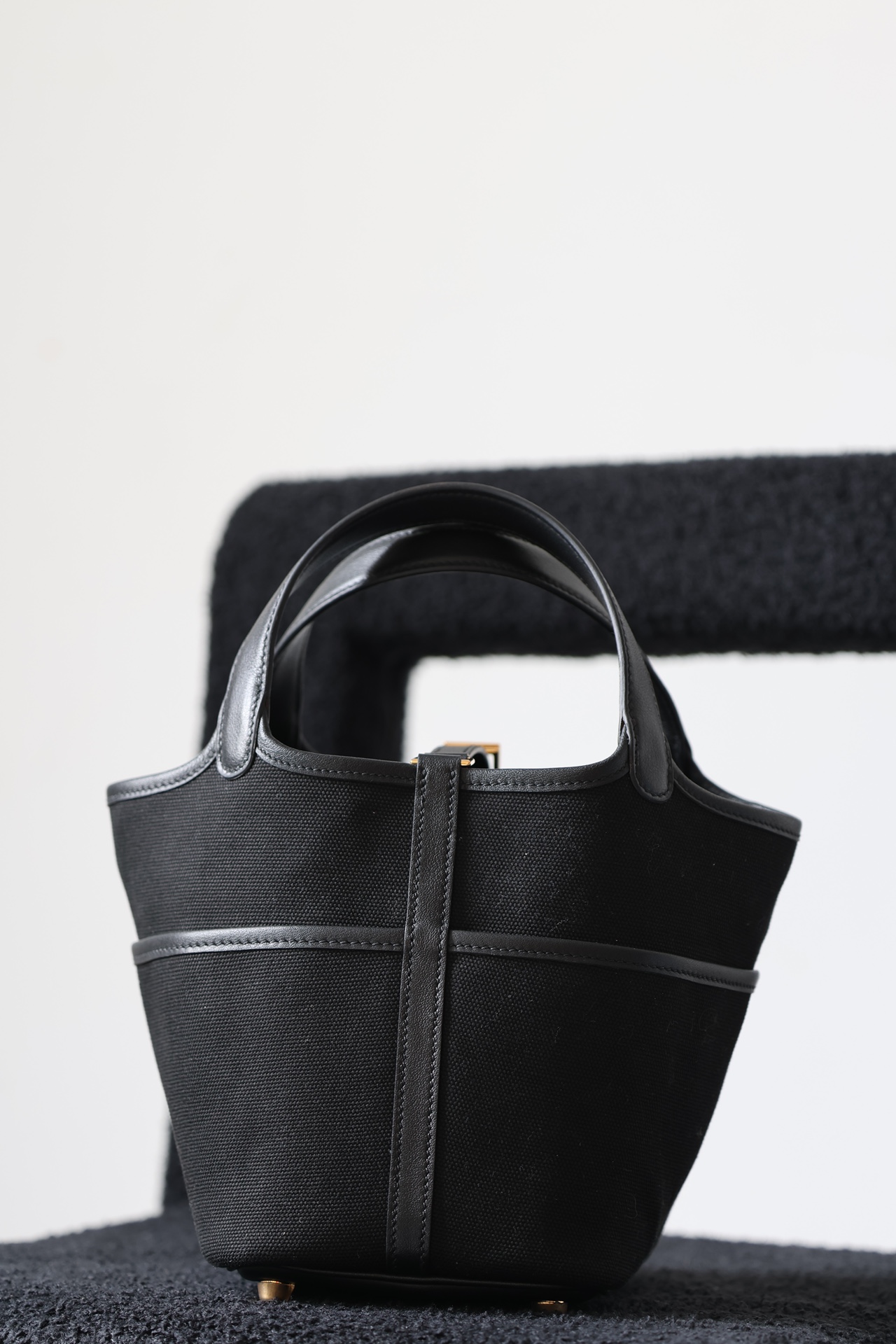 Hermes Picotin #89 Noir 18-22cm Canvas