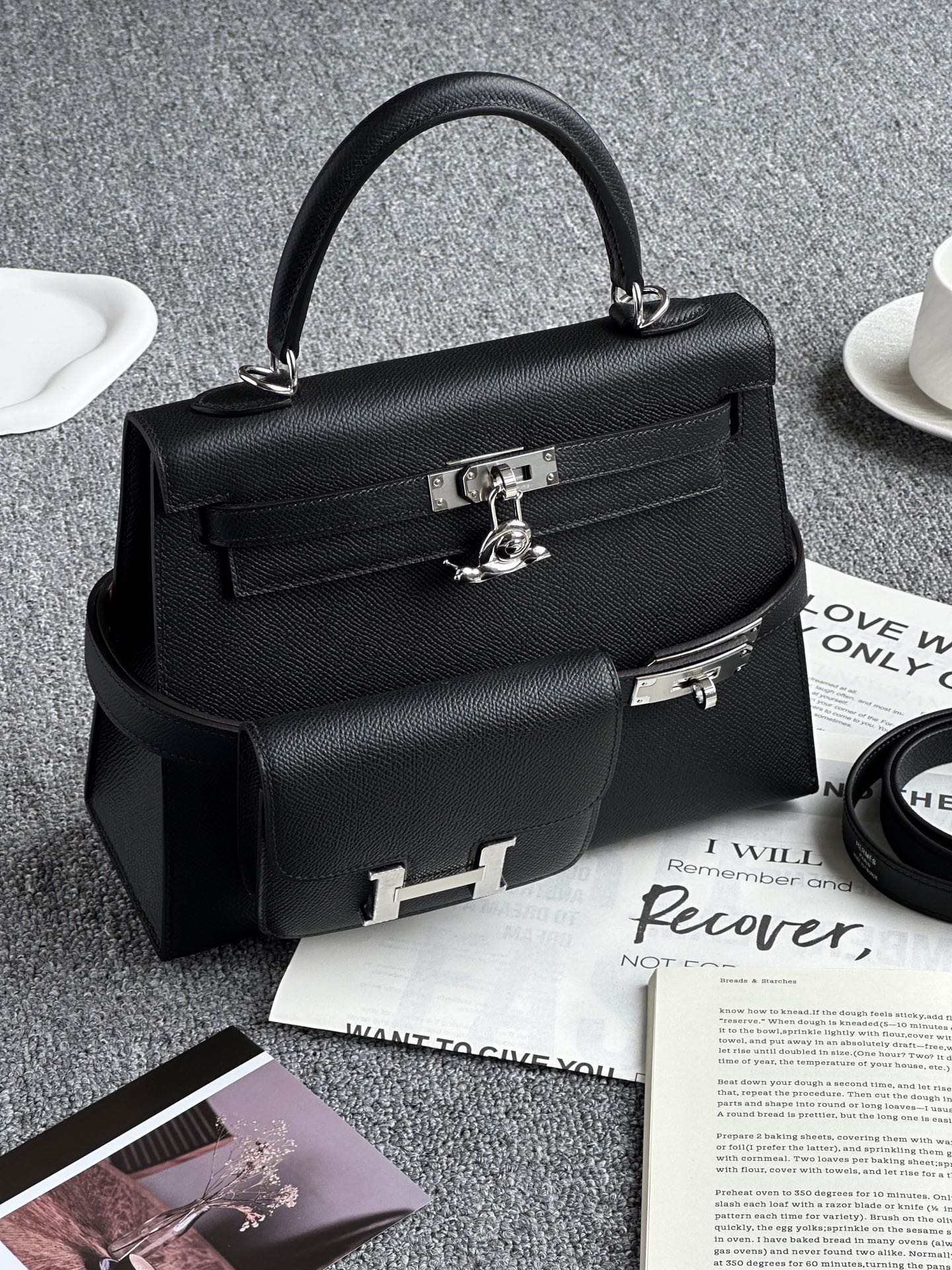 Hermes Kelly #89 Nolr  25cm Epsom Sellier