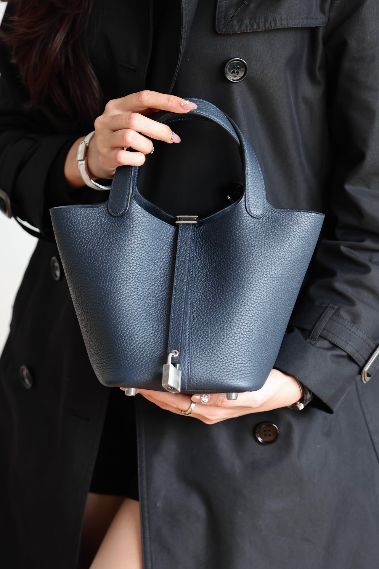 Hermes Picotin #73 Blue Sapphire 18-22cm TOGO