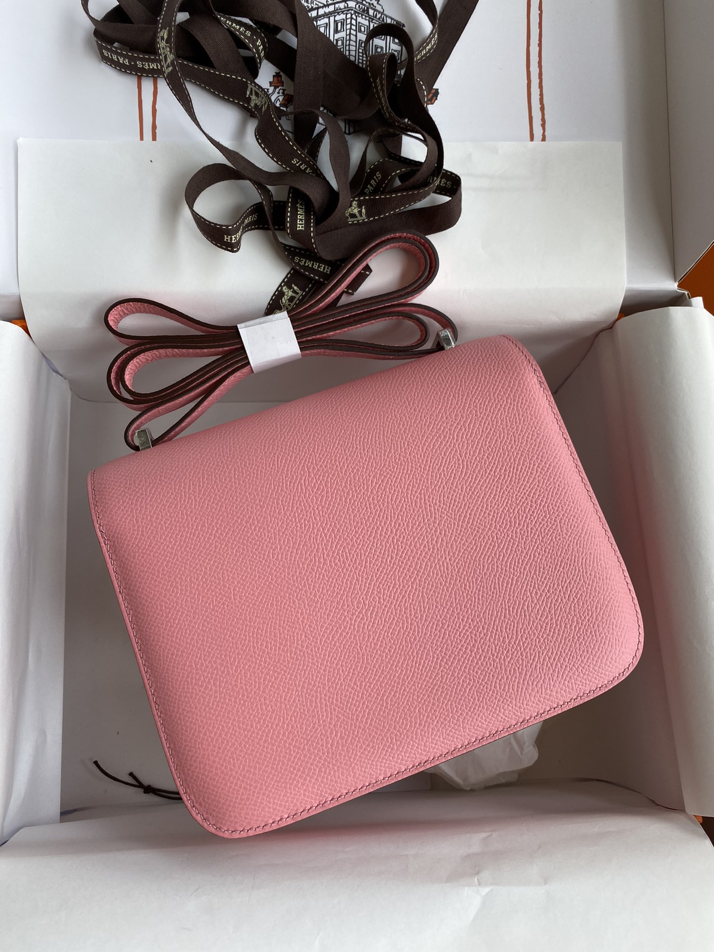 Hermes Constance #1Q Rose confetti 19-24cm Epsom