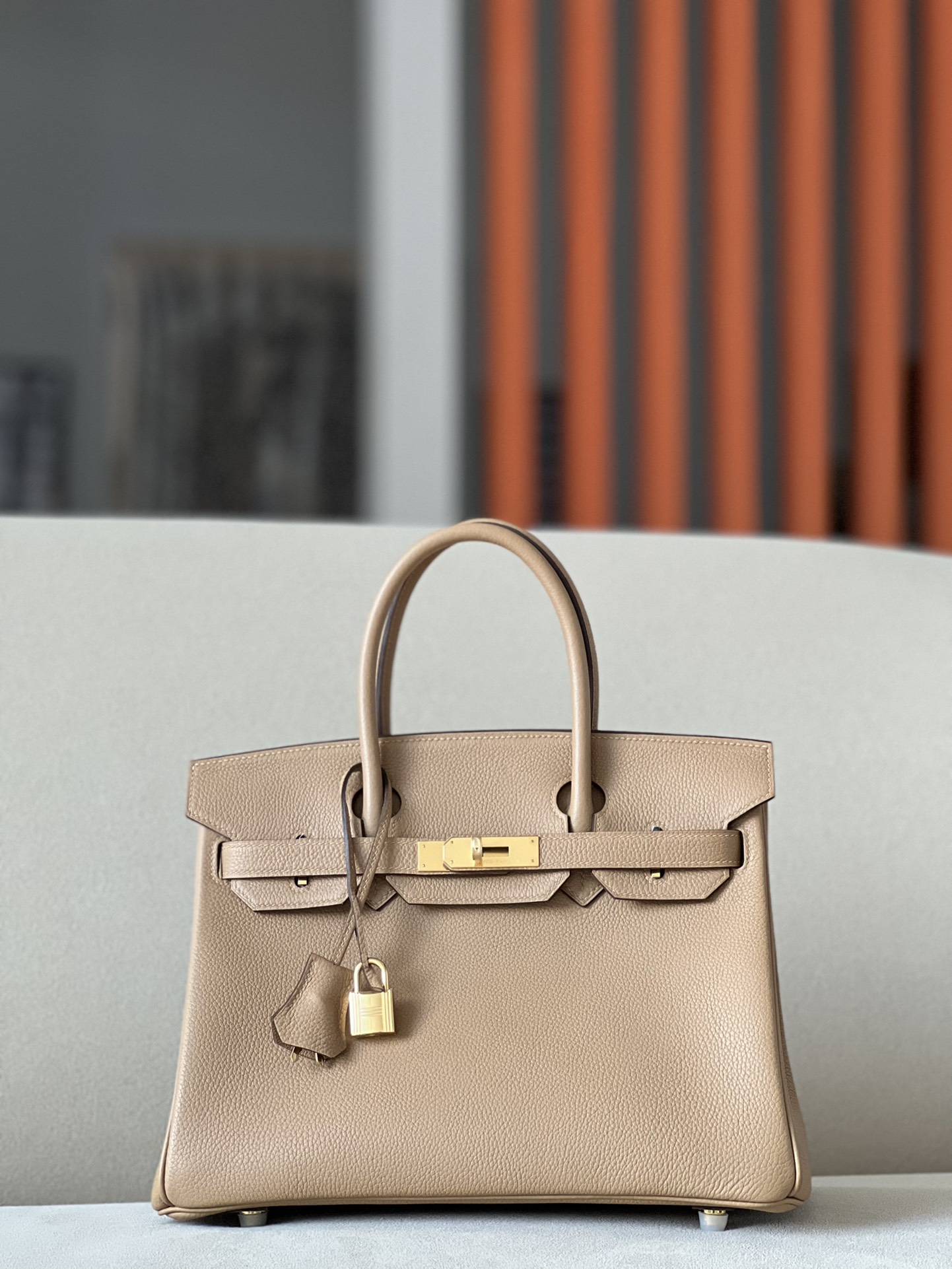 Hermes Birkin  #0M Chai 25-35cm TOGO