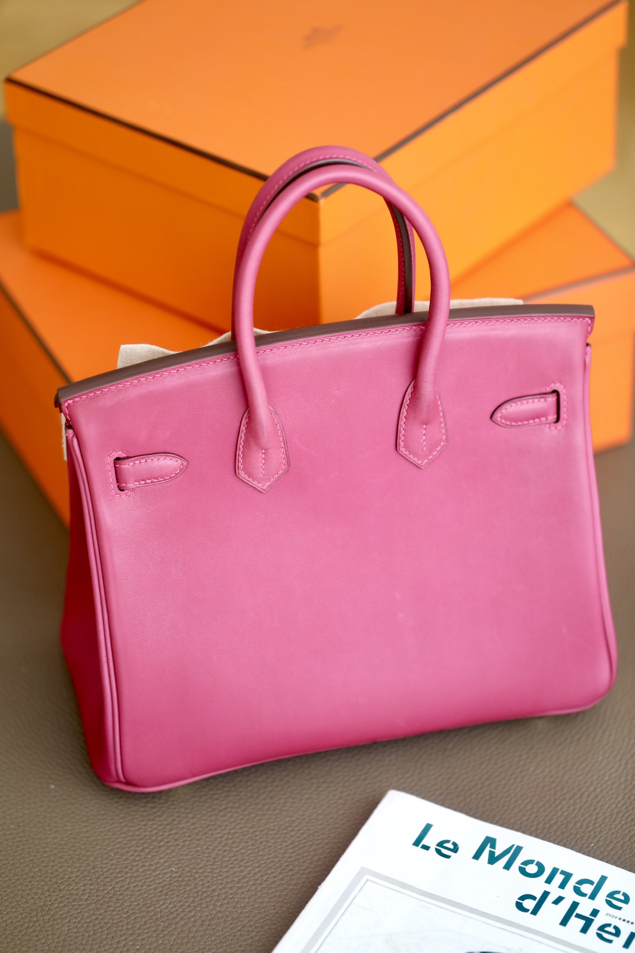 Hermes Birkin #L3 Rose purple 25-35cm Barenia Faubourg