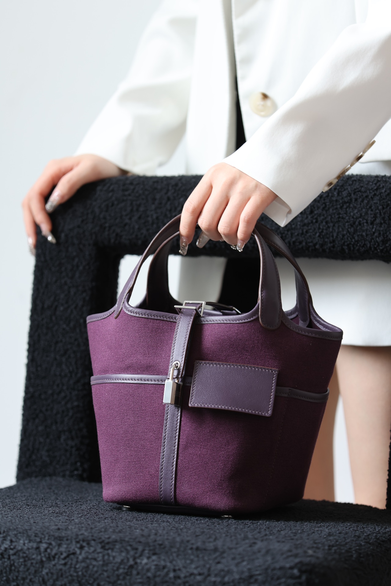 Hermes Picotin #P9 Anemone 18-22cm Canvas