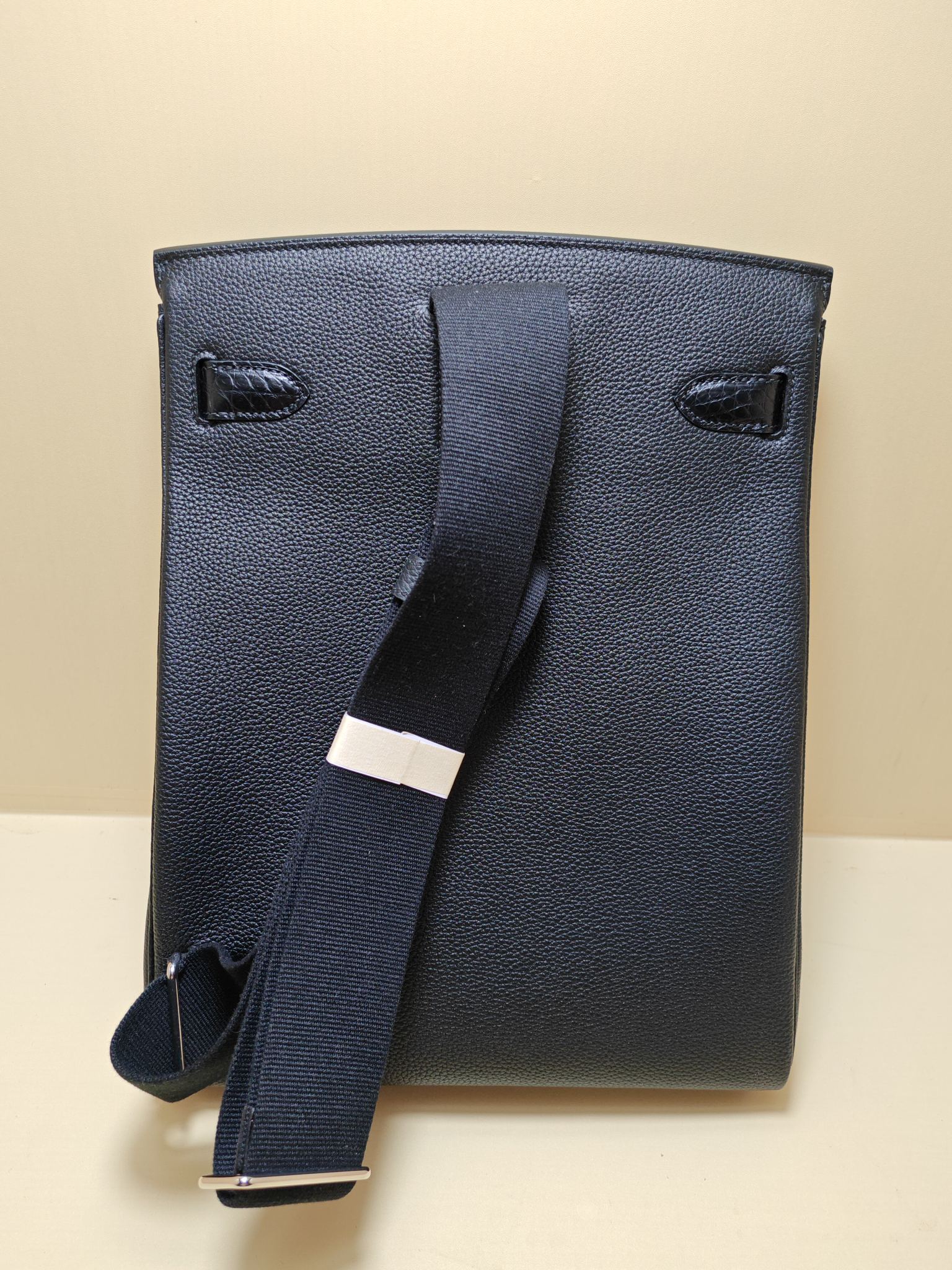 Hermes HAC a dos #73 Blue Sapphire Crocodile with Togo 26cm