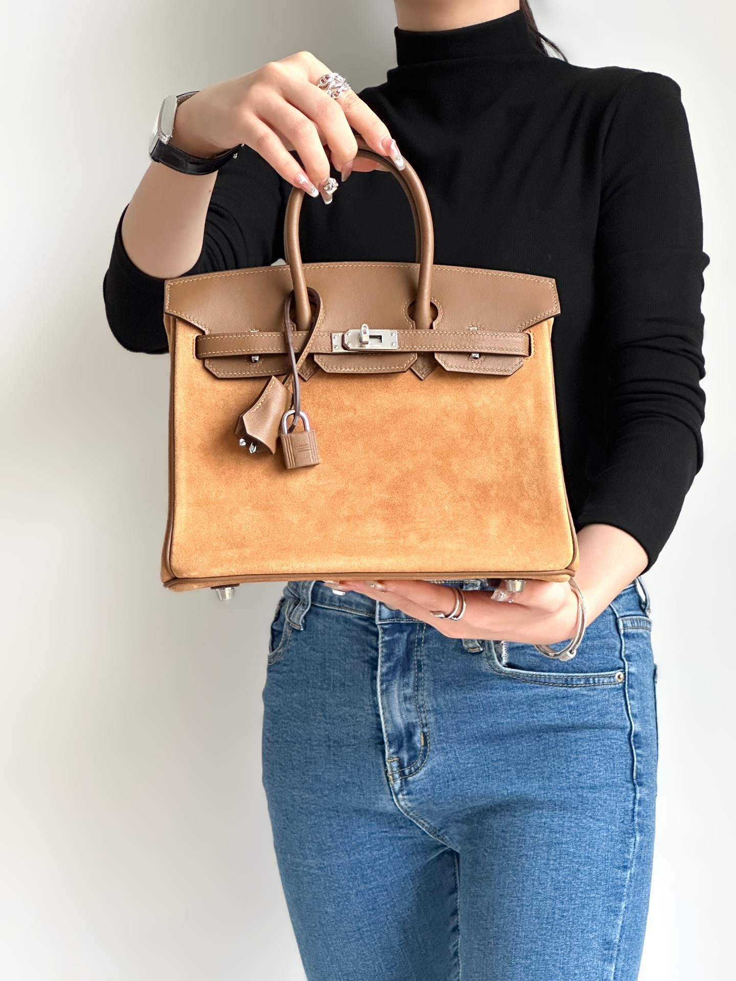 Hermes Birkin #3G Alezazn 25-35cm Suede with Swift