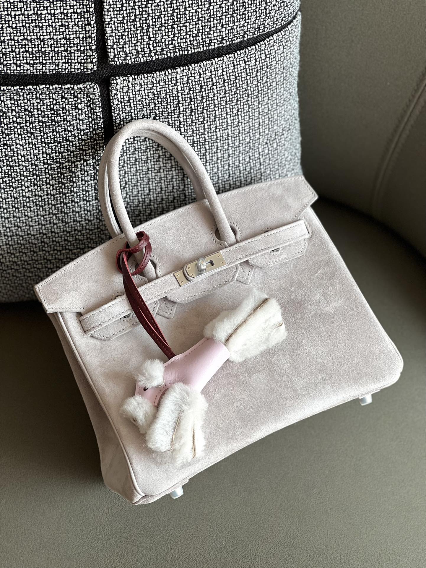 Hermes Birkin #80 Gris perple 25-35cm Doblie Suede
