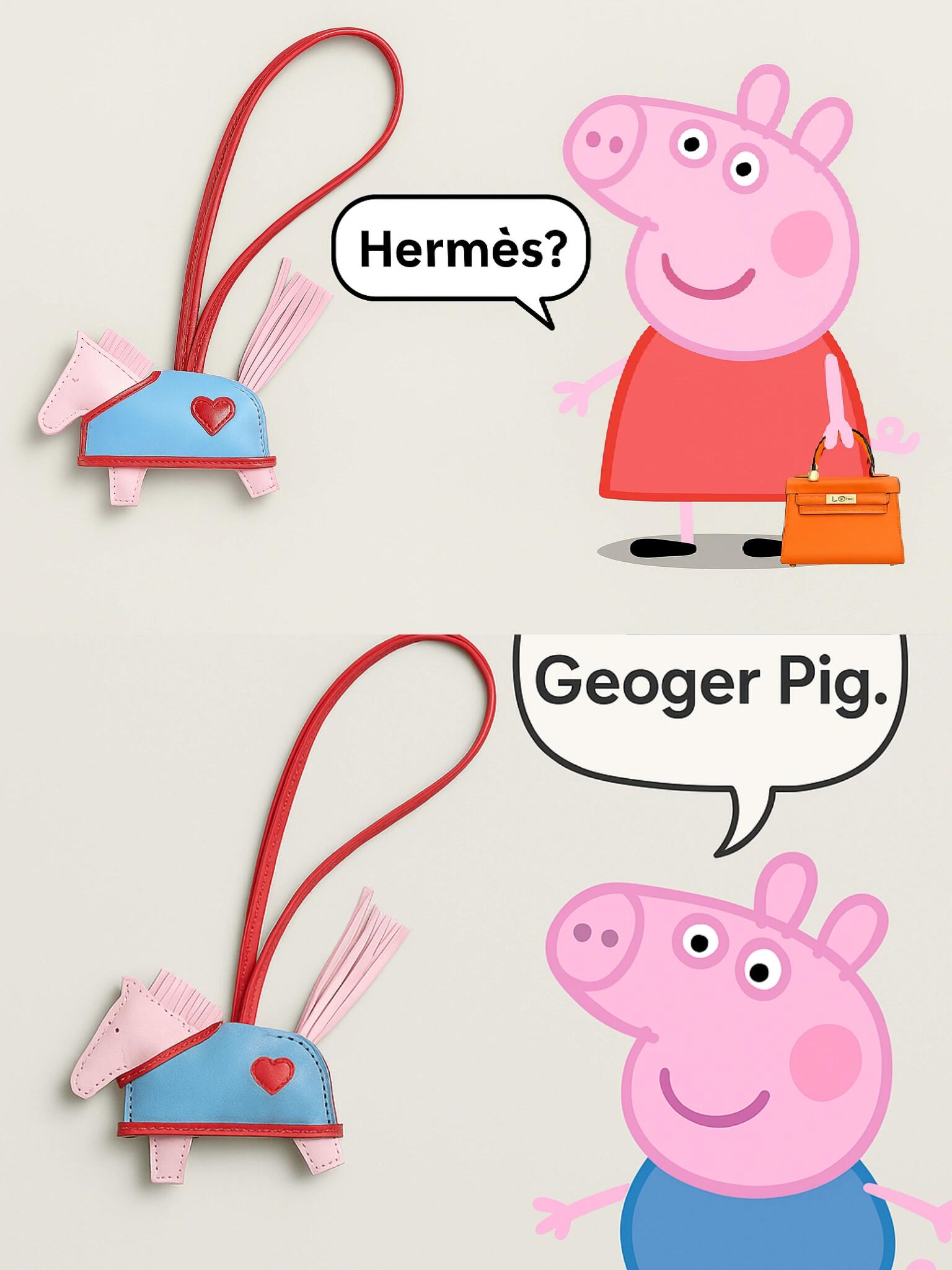 H Hand sewn pony pendant