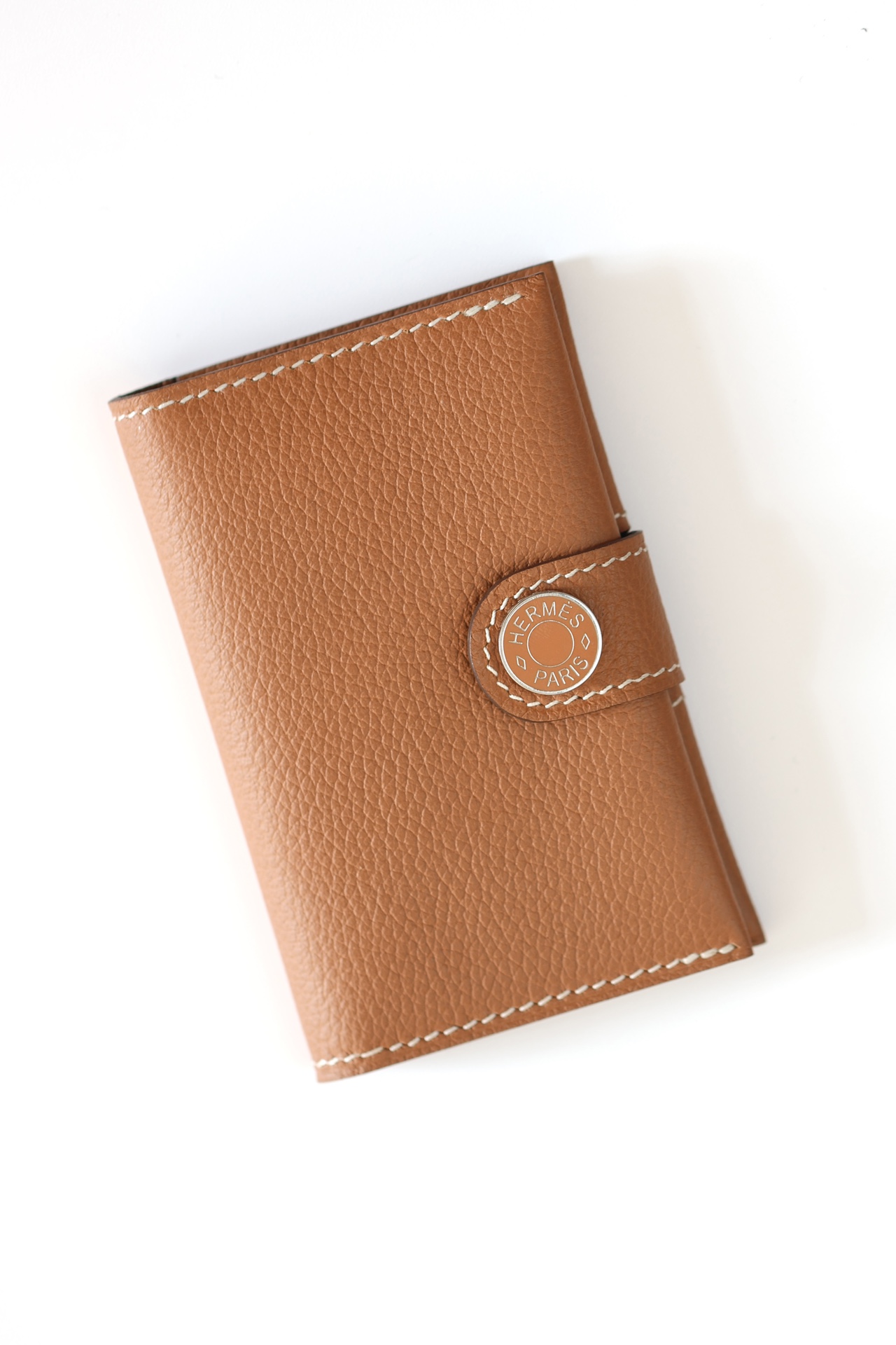 Hermes #37 Gold 10.5cm Evergrain Franc hardware Wallet