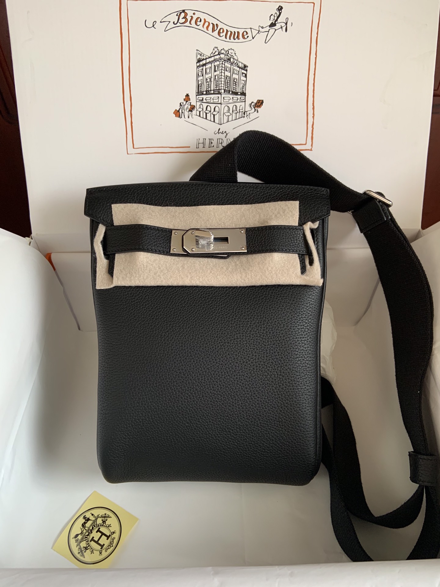 Hermes HAC a dos #89 Noir Togo 26cm