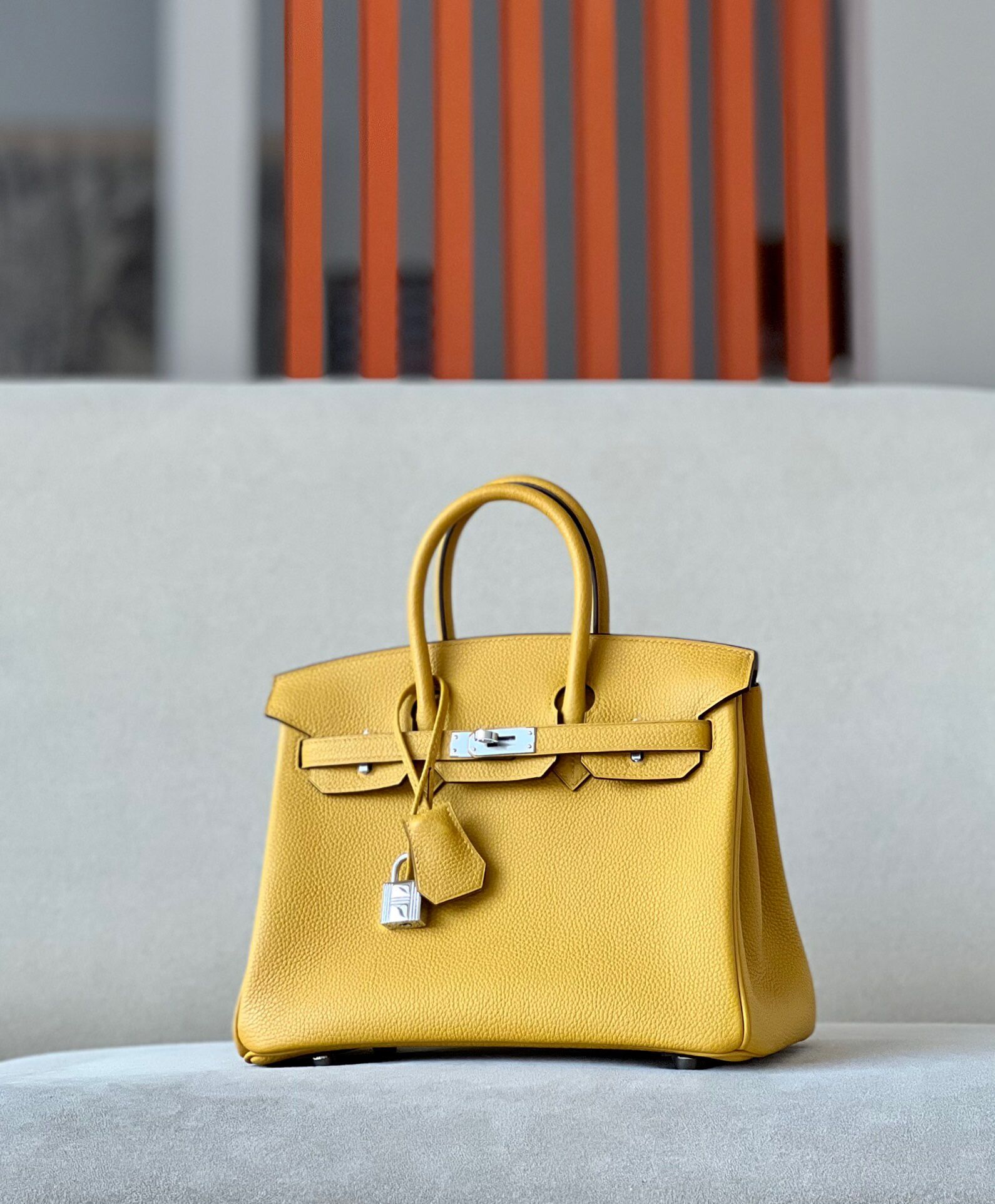 Hermes Birkin #9D Jaune amber 25-35cm TOGO