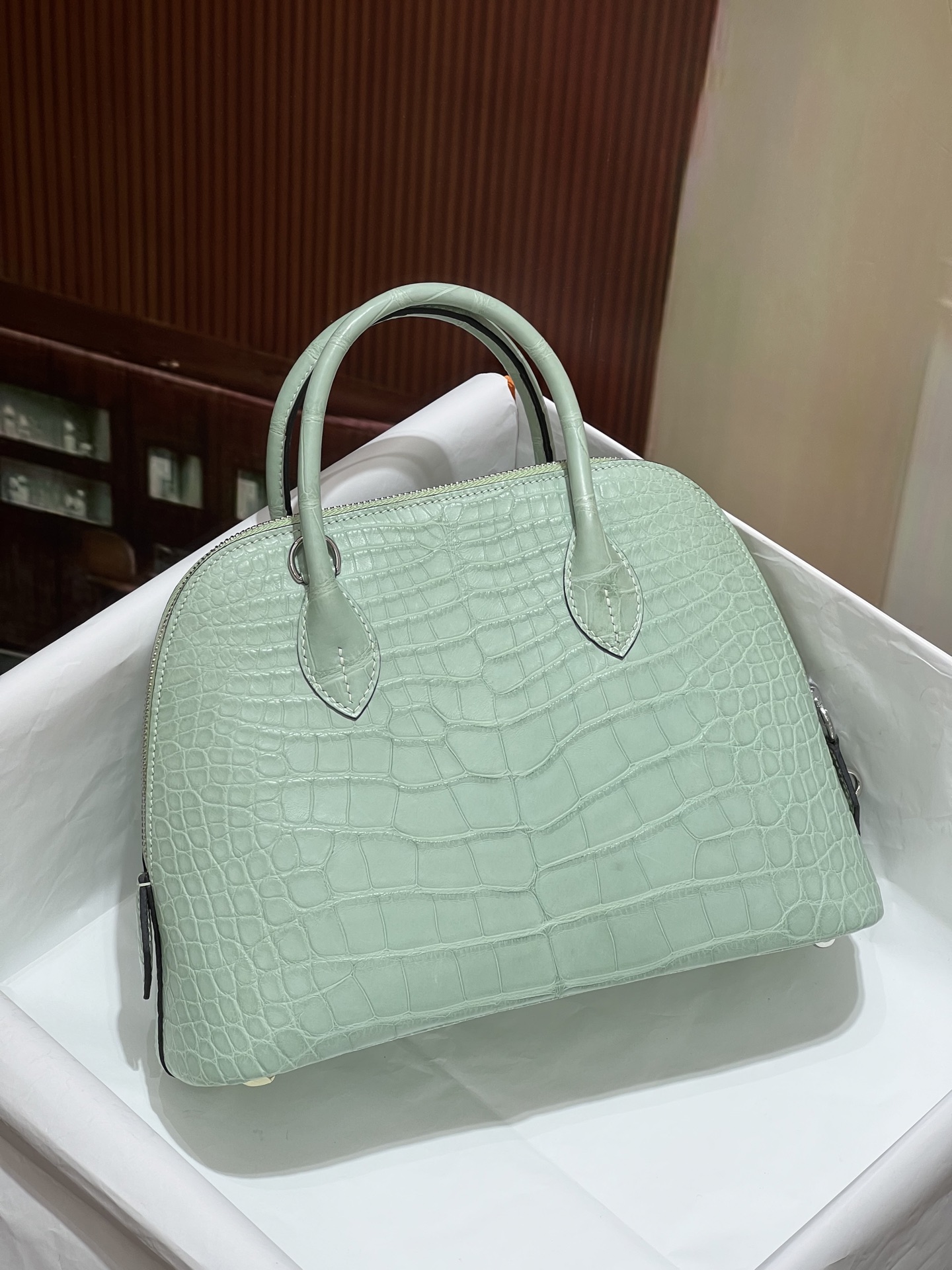 Crocodile skin Bolied #6U Vert d`Eau 18-25cm