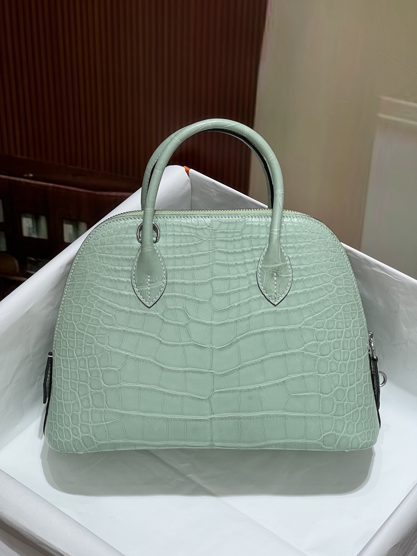 Crocodile skin Bolied #6U Vert d`Eau 18-25cm