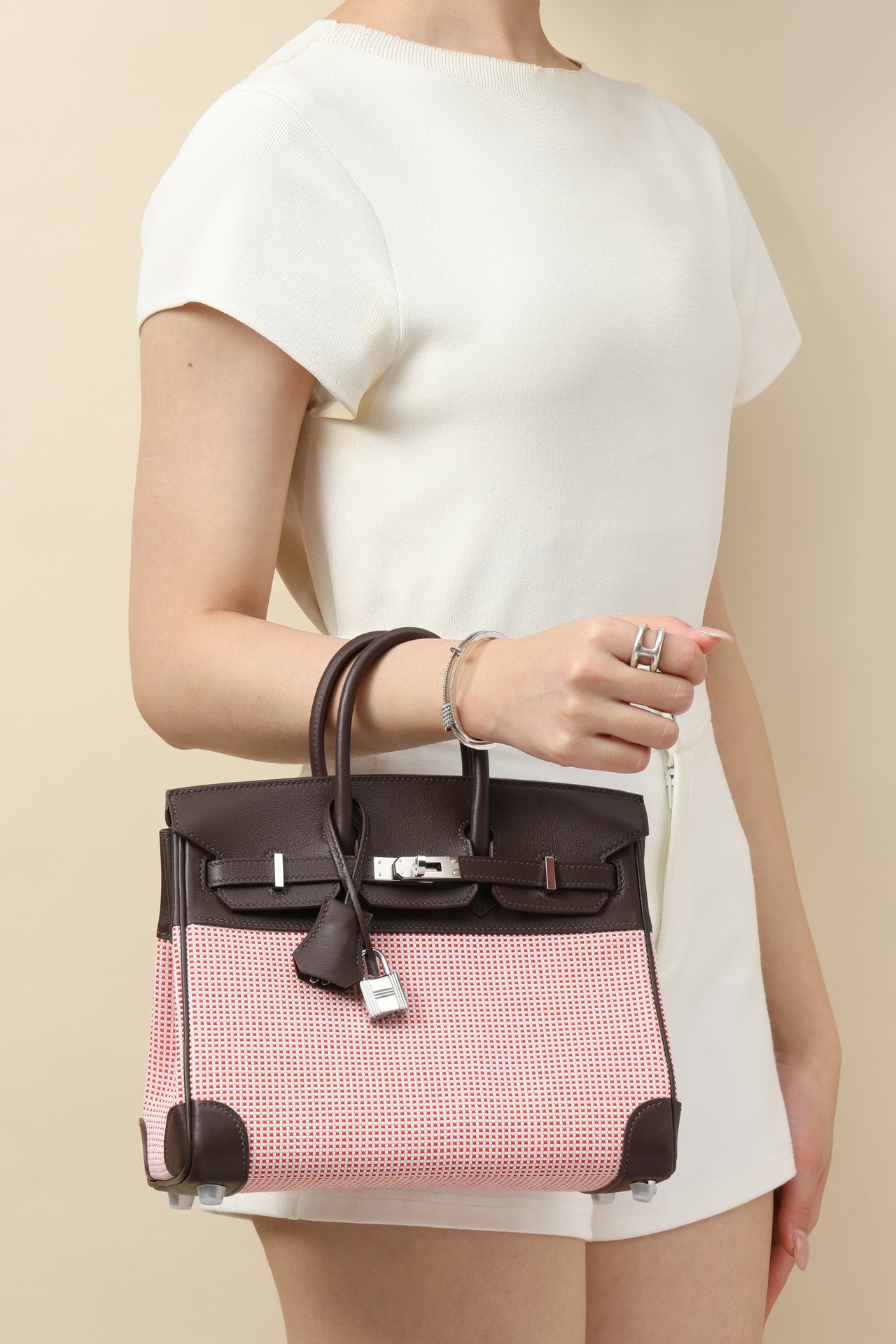 Hermes Cargo color blocking Canvas with Swift 25cm