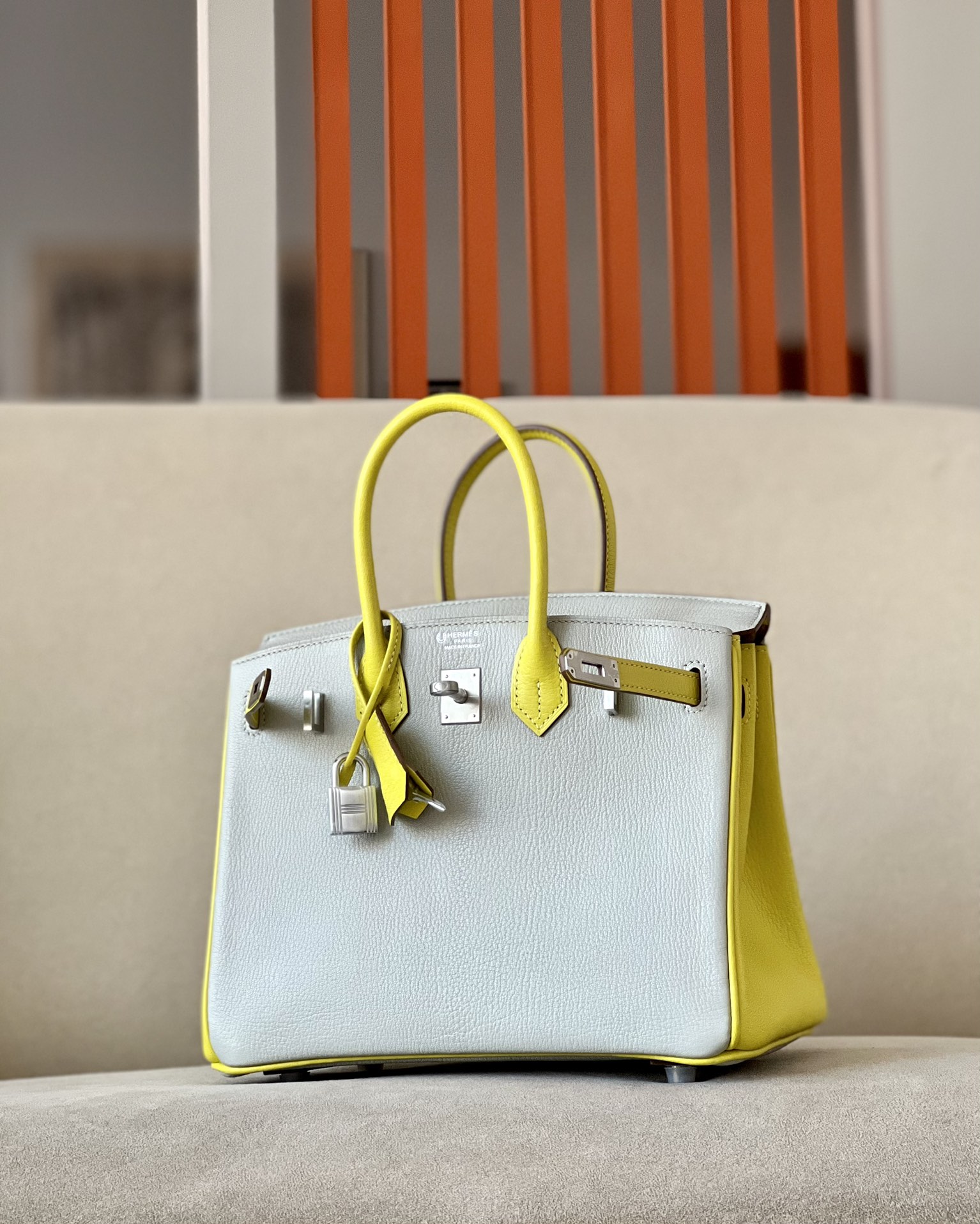 Hermes Birkin Color blocking 25-35cm Goatskin