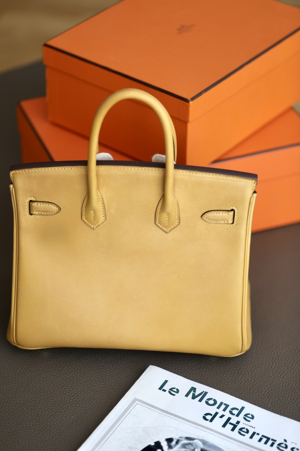 Hermes Birkin #1Z Jaune Poussin 25-30 Barenia Faubourg