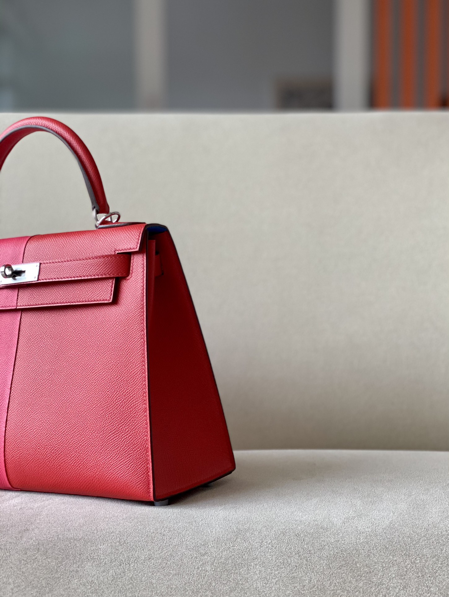 Hermes Kelly Color blocking  25-28cm Epsom Sellier