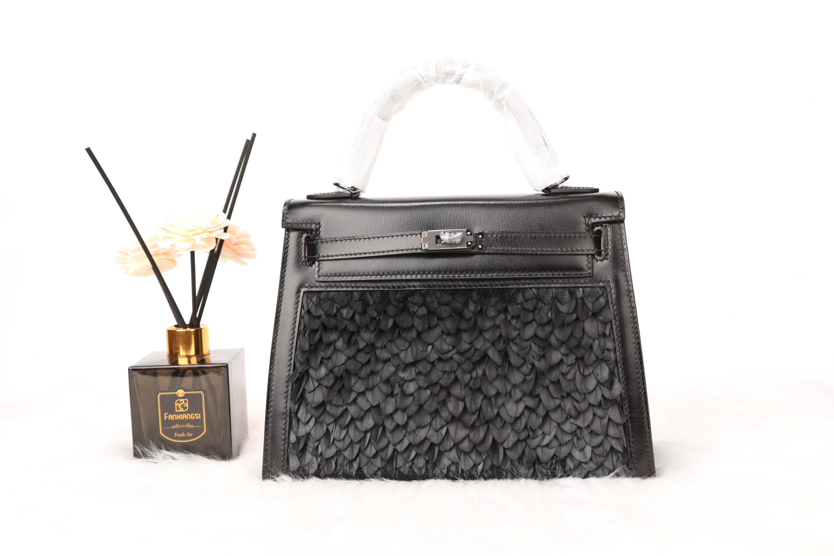 Hermes Kelly Feather+Box leather  25cm