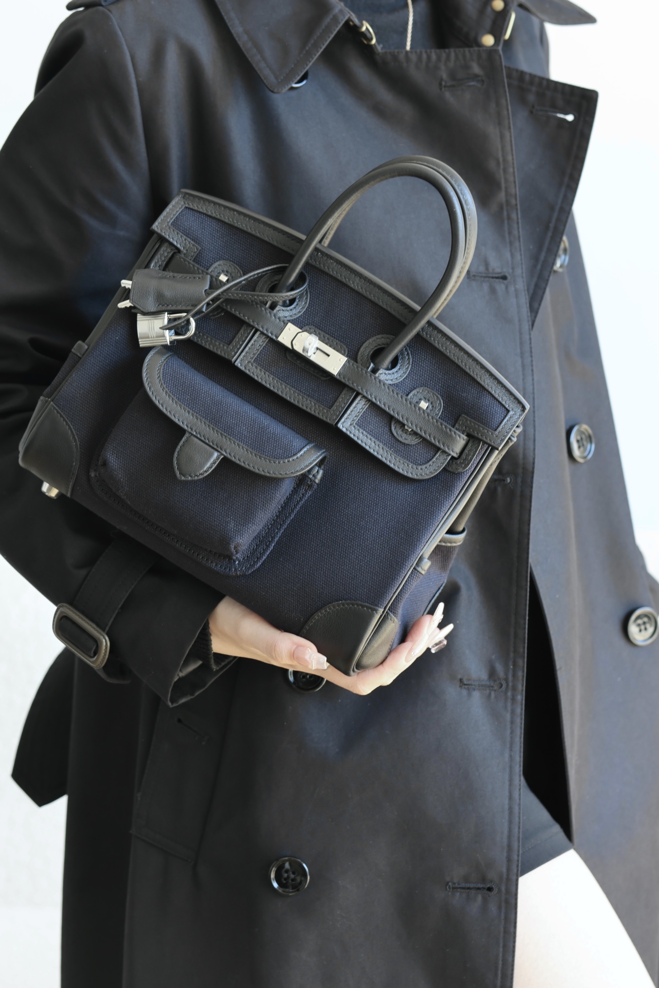 Hermes Cargo color blocking Canvas with Swift 25cm